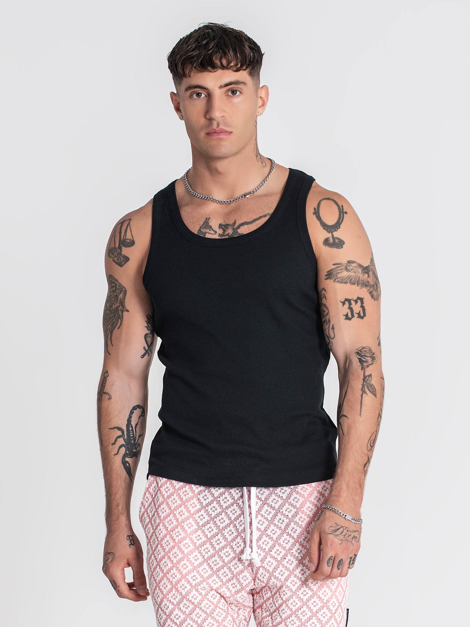 tank tops / Black Ribbed Tanktop