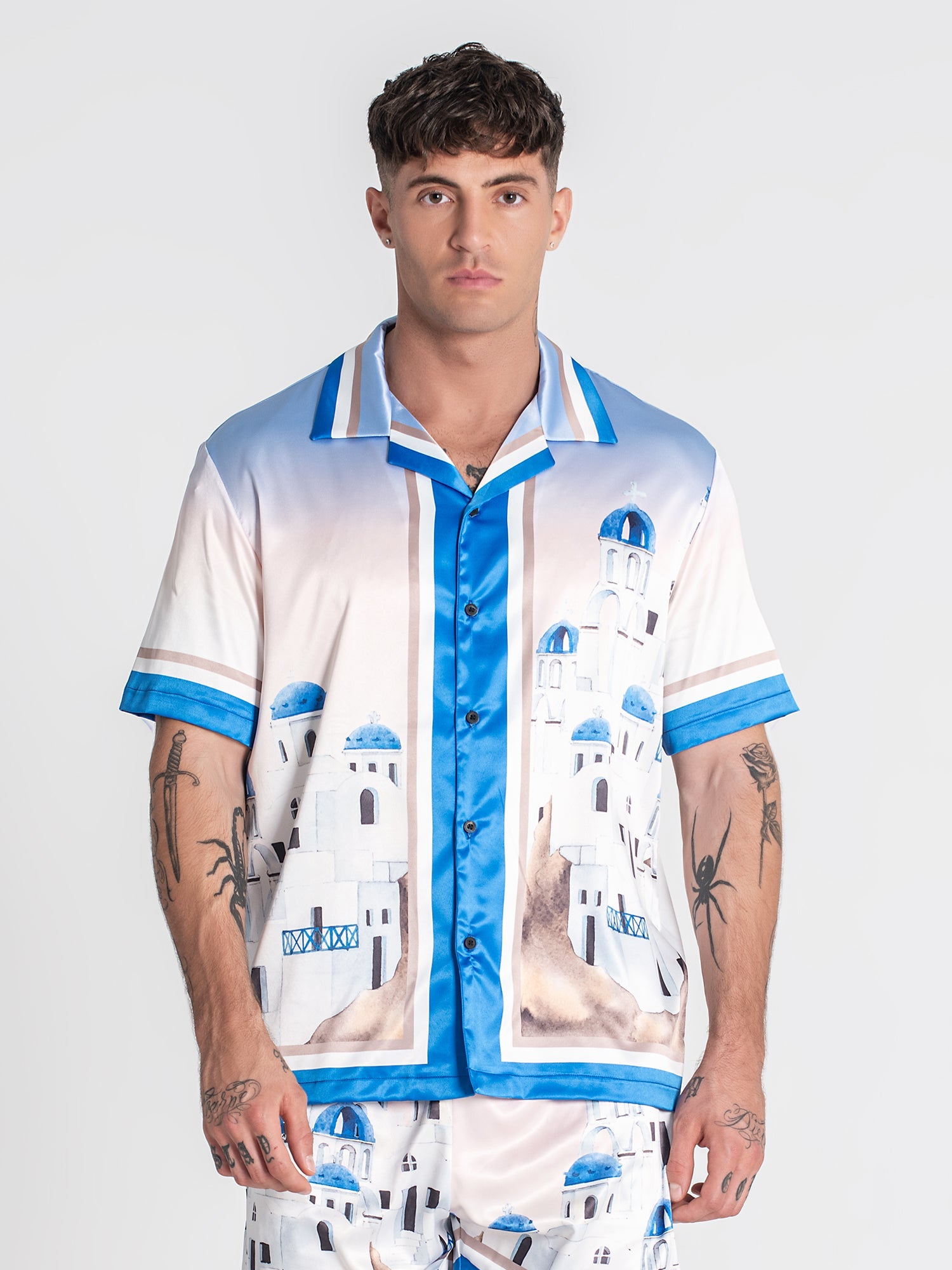 shirts / Multicolor Le Voyage Satin Shirt