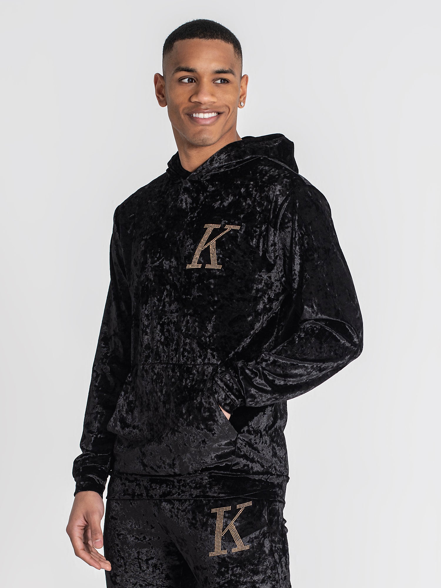 hoodies / Black K Velvet Hoodie