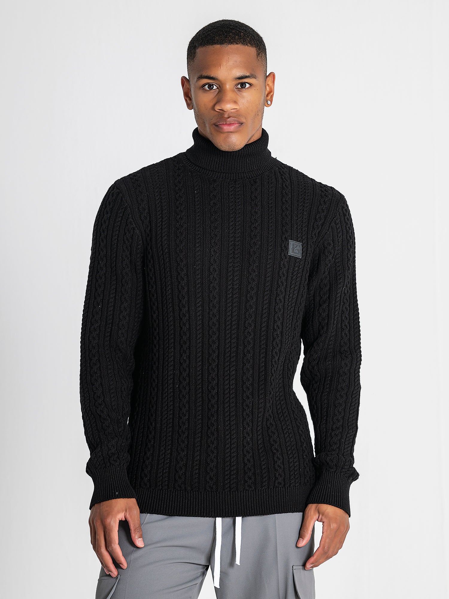 sweats / Black Core Knit Turtleneck