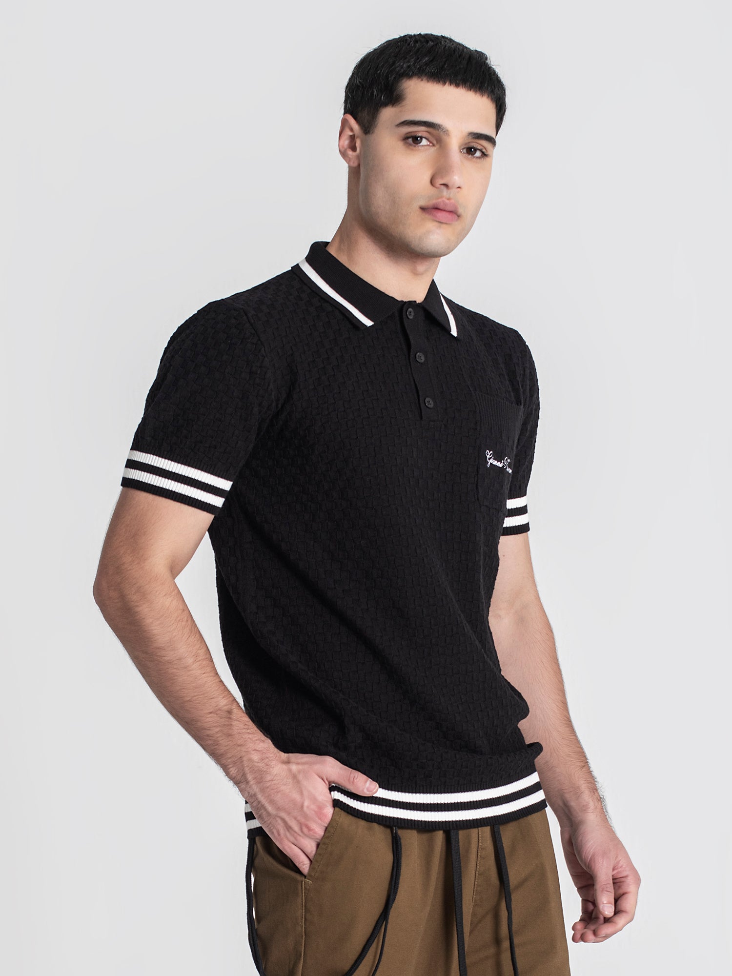 polos / Black Identity Knit Polo