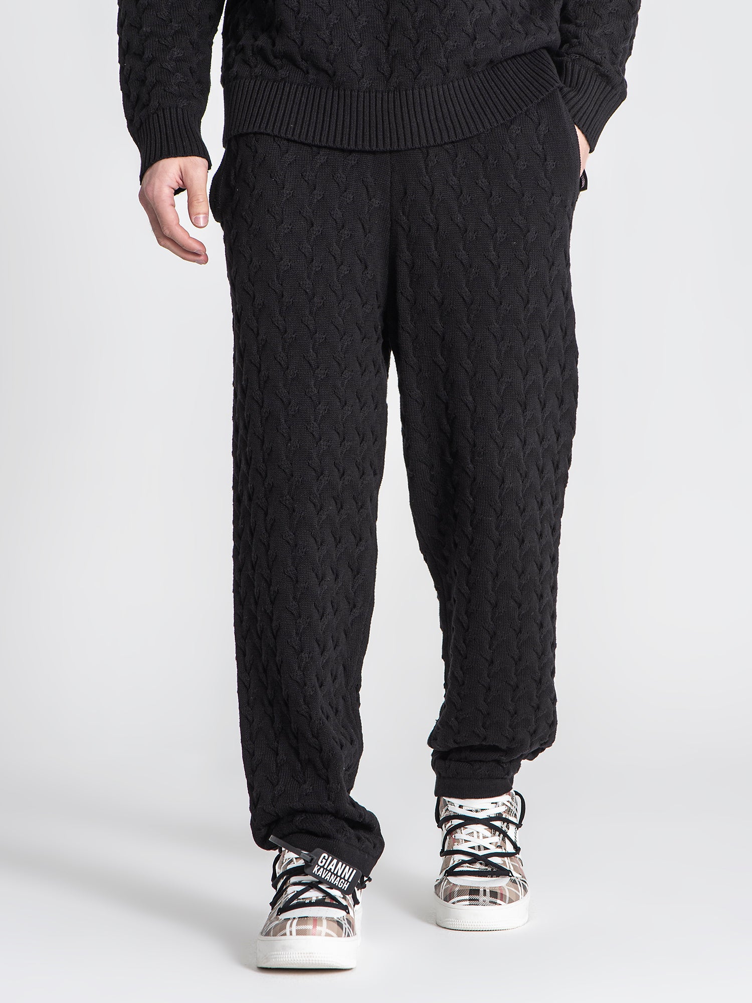 Black Snug Knit Joggers