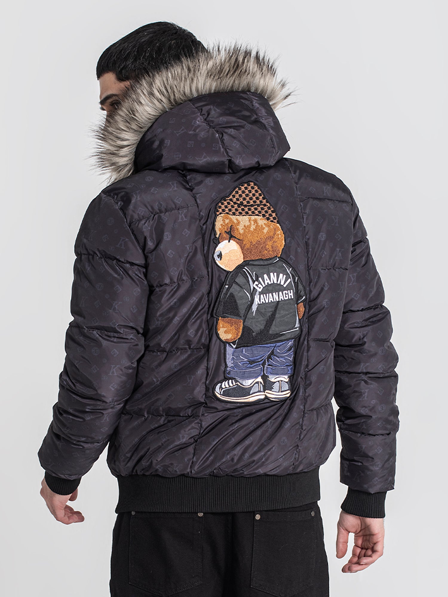 puffers / Black Logomania Bear Puffer Jacket