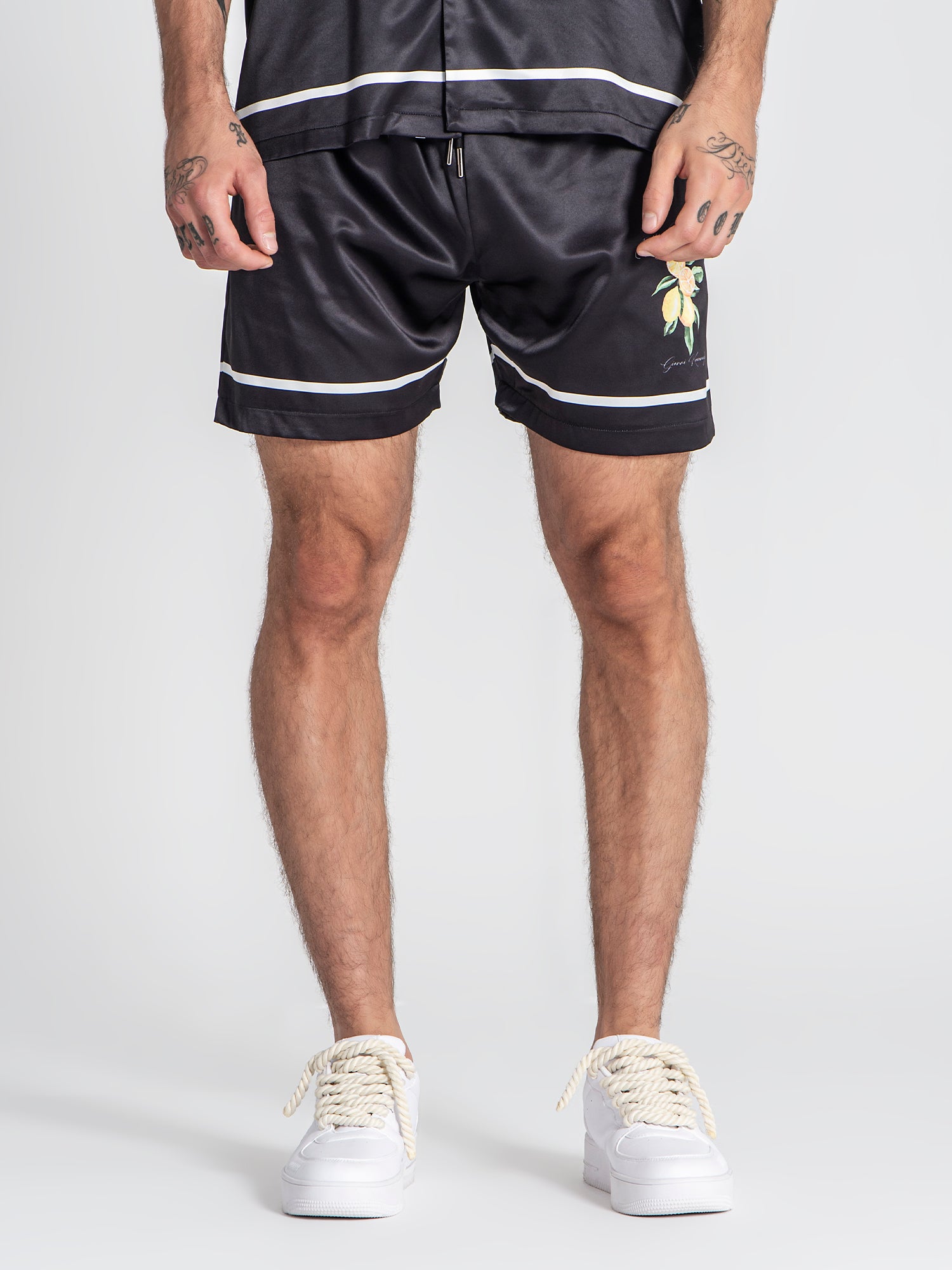 Black Lemonade Satin Shorts