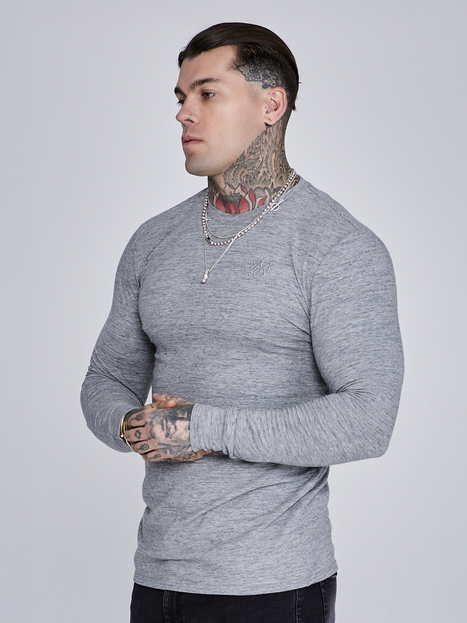 t-shirts / Long Sleeve Marl T-Shirt