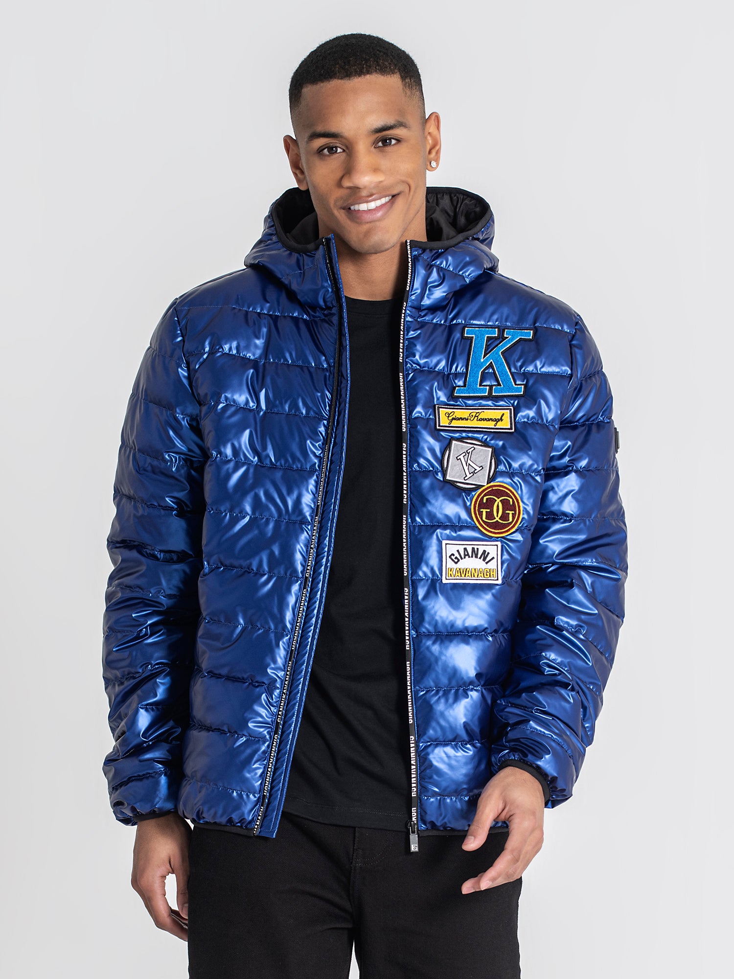 jackets / Blue Collage Hoodie Jacket