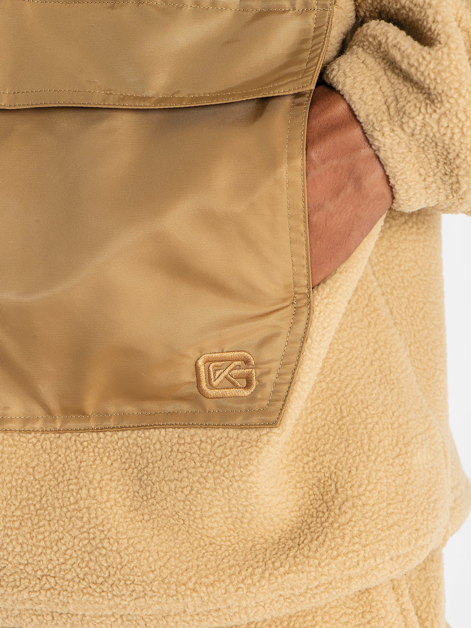 hoodies / Camel Cargo Sherpa Hoodie