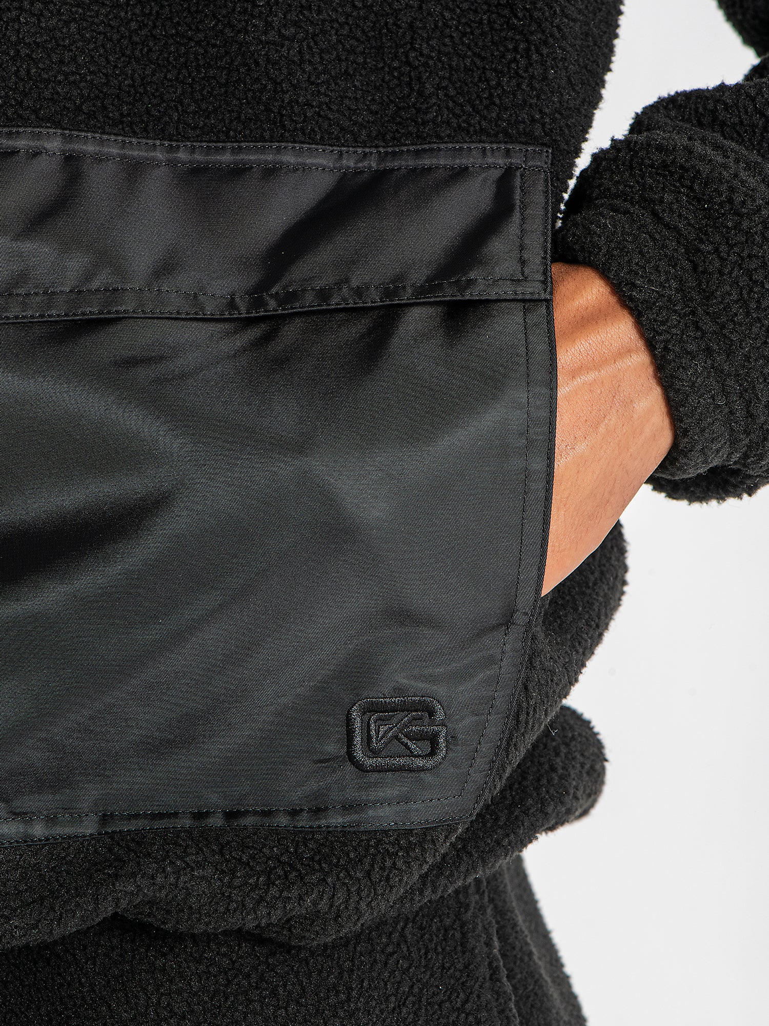 hoodies / Black Cargo Sherpa Hoodie