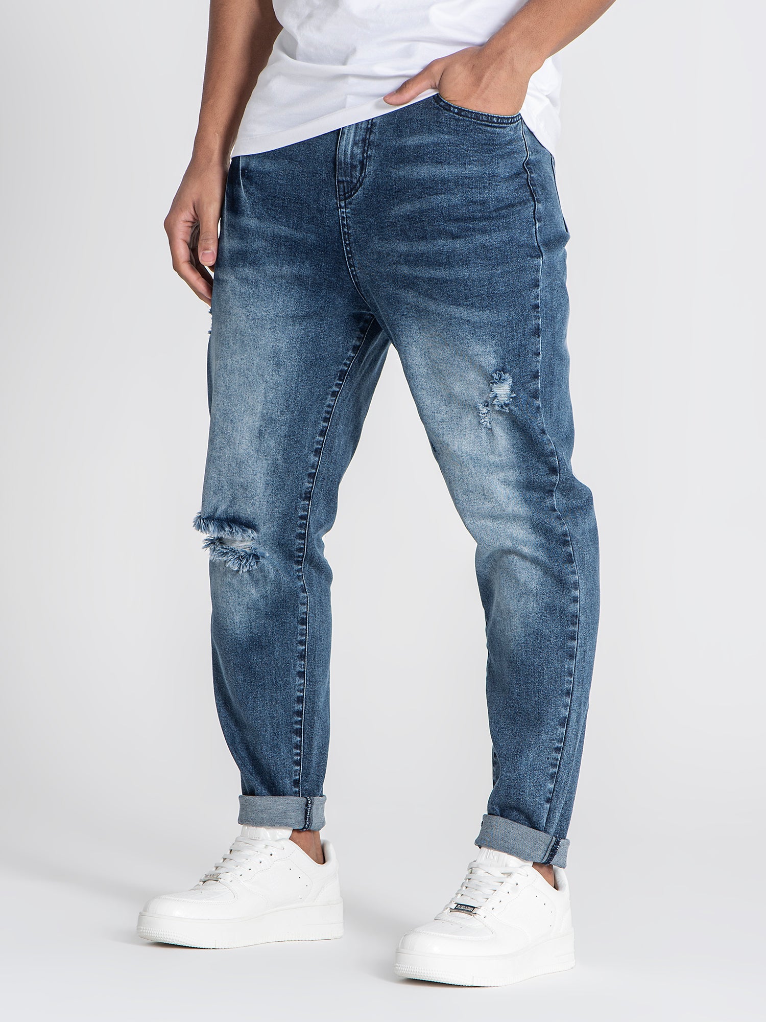 jeans / Dark Blue Scratch Jeans