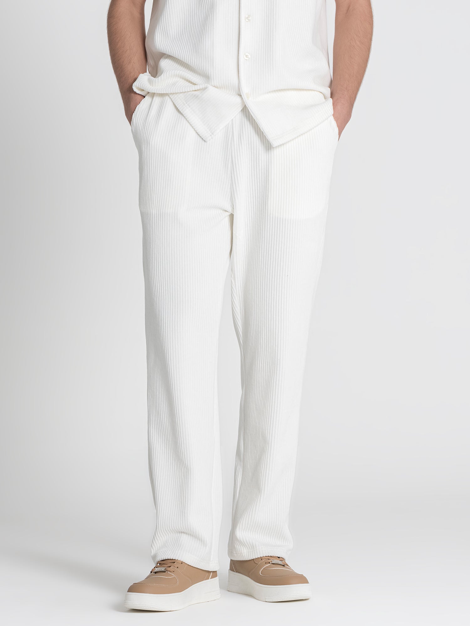 White Surface Pants