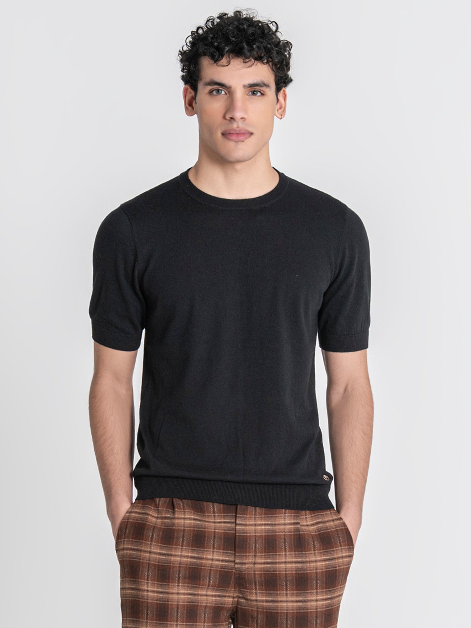 Black Soft Knit Tee