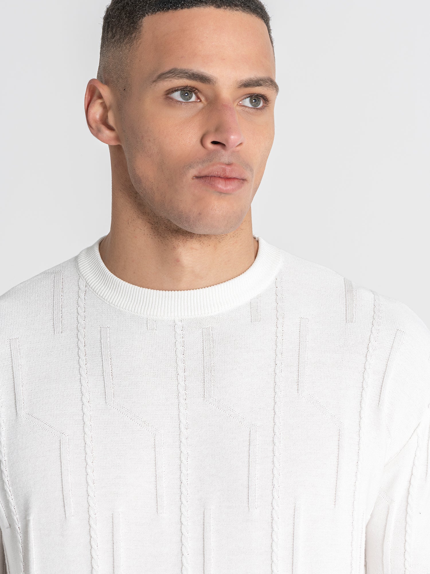 White G Knit Sweater