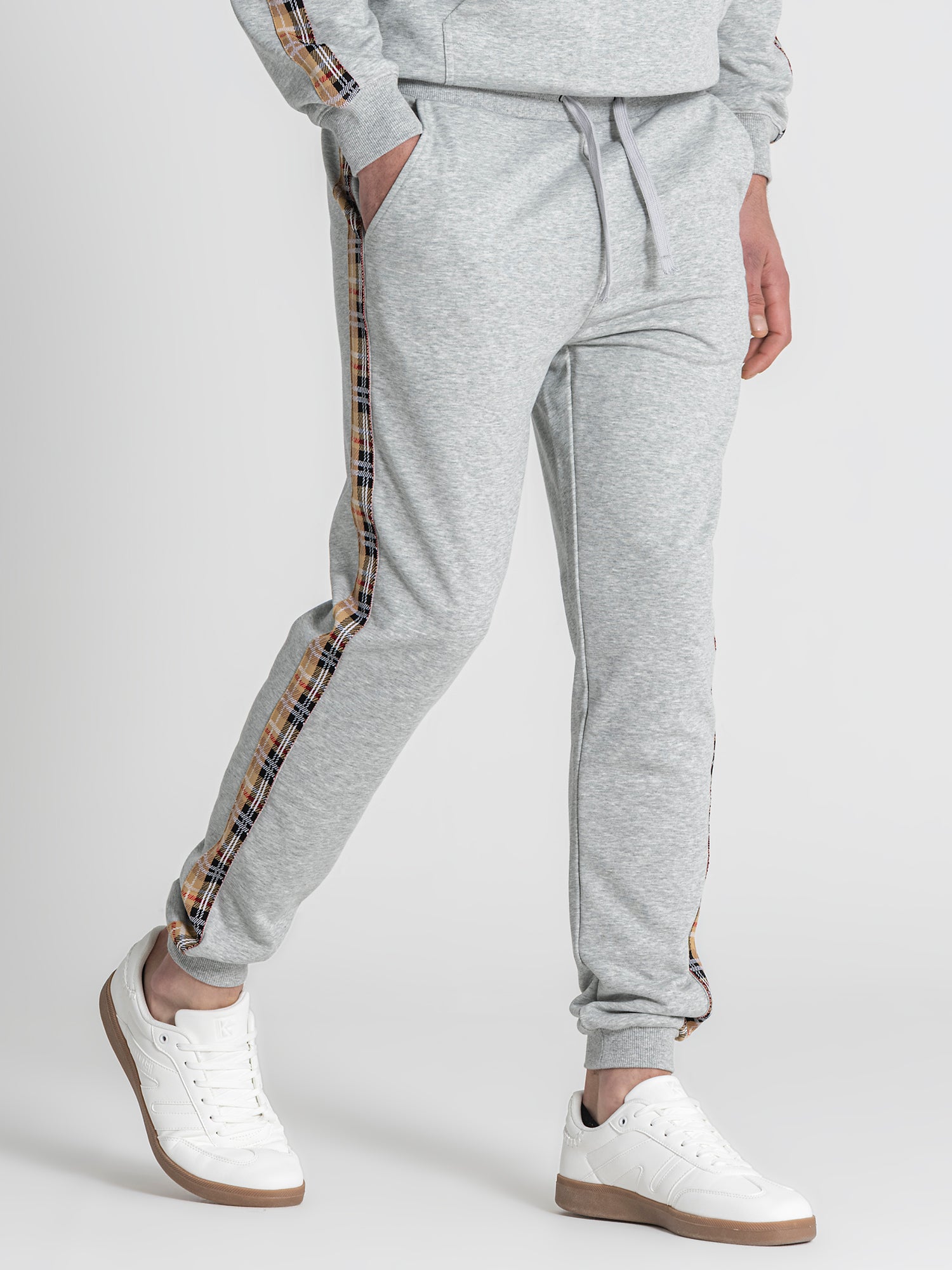 Grey Melange British Joggers