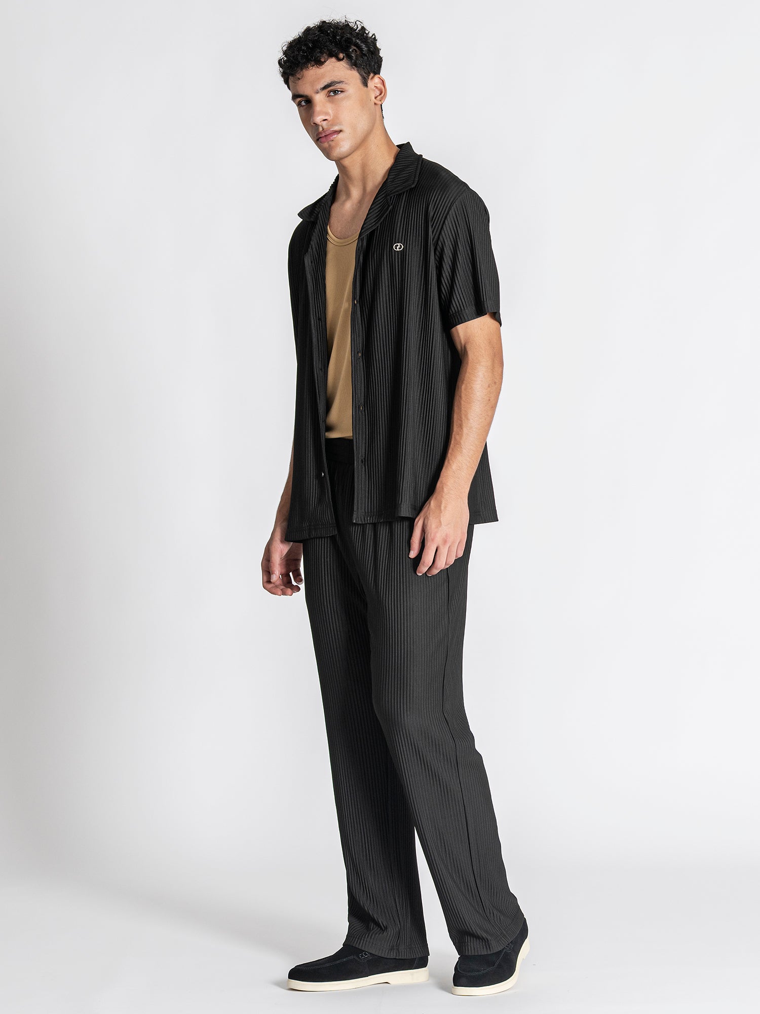 Black GG Cuban Shirt