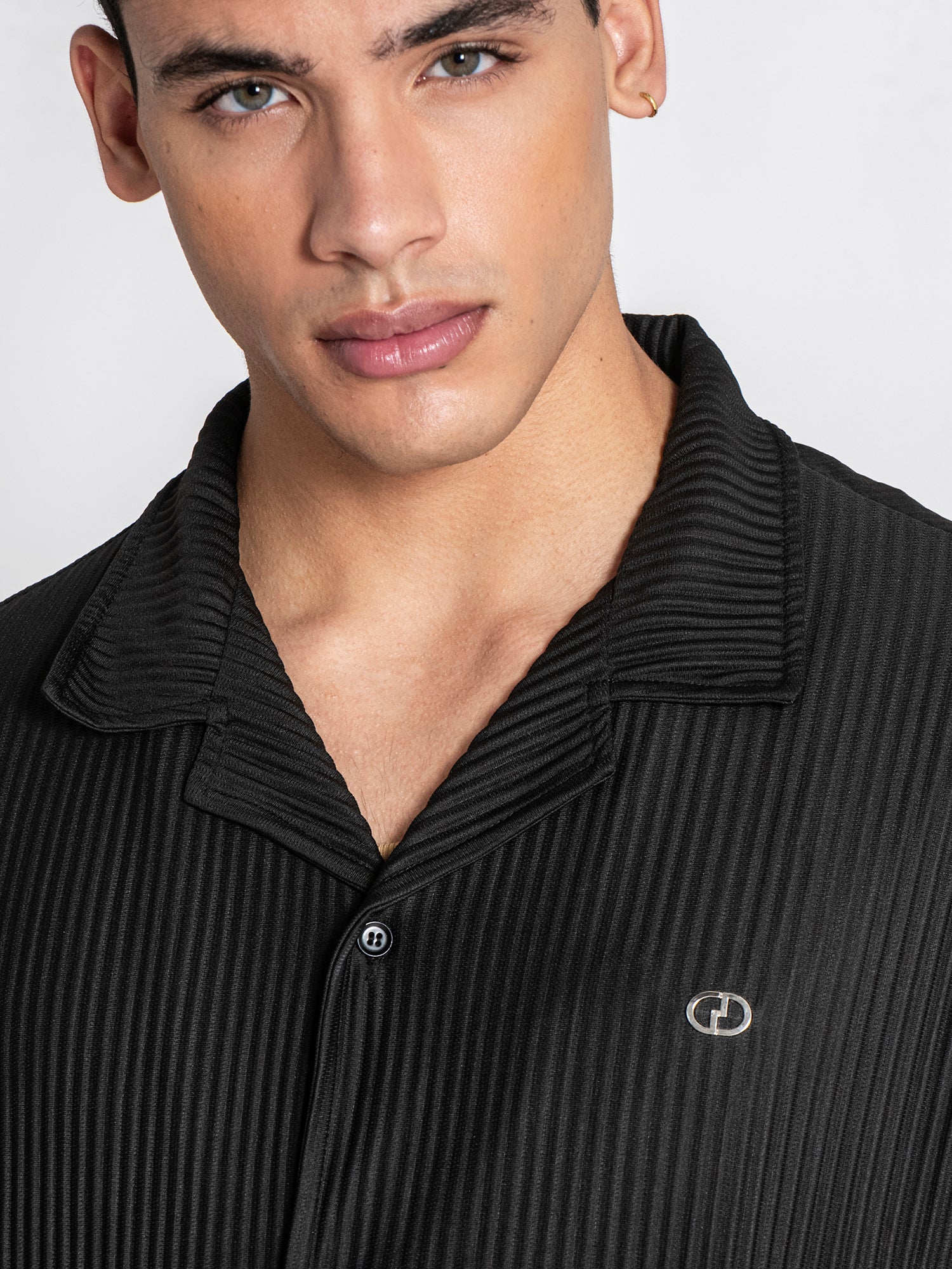 Black GG Cuban Shirt