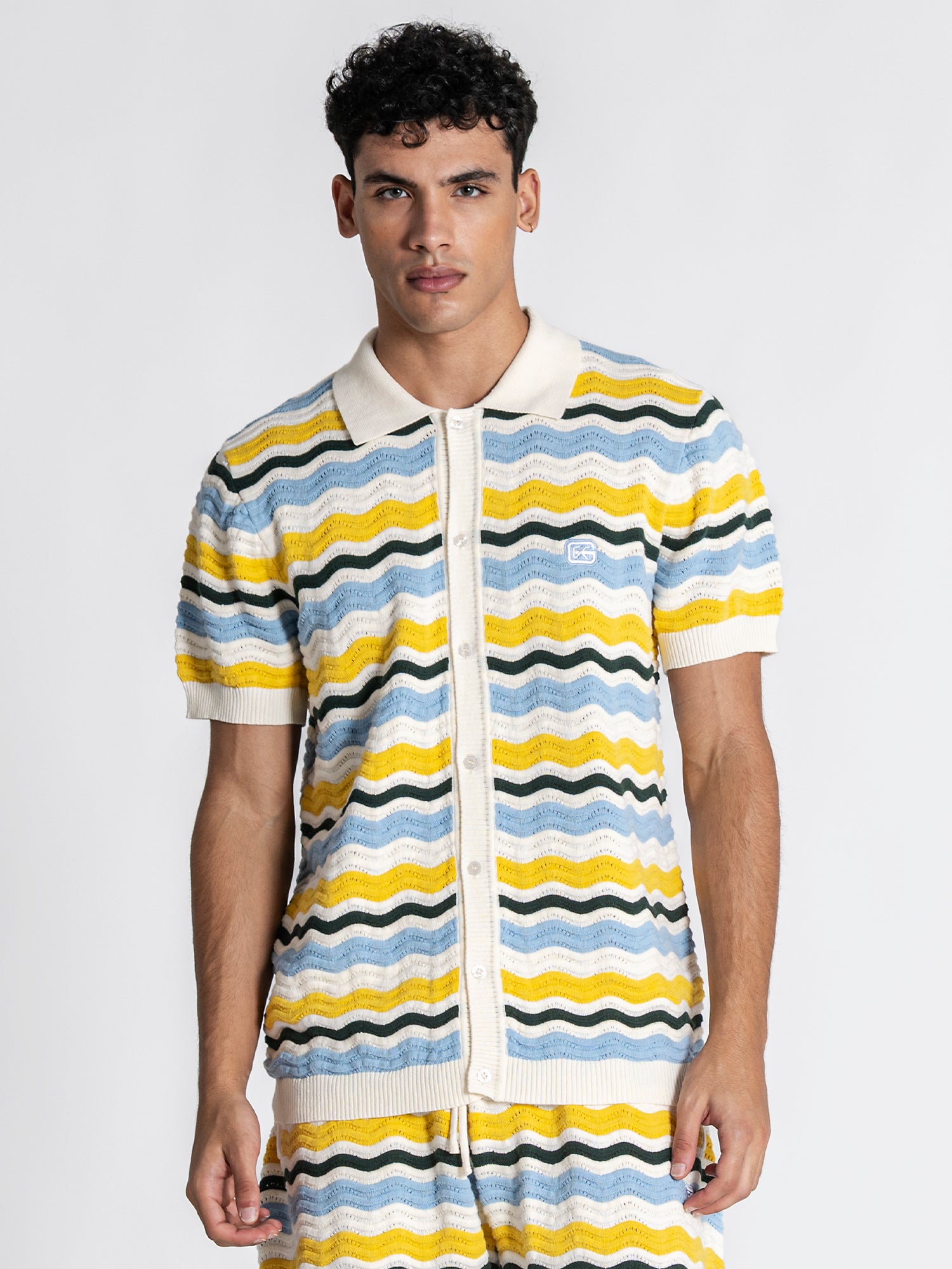 Multicolor Wave Knit Set