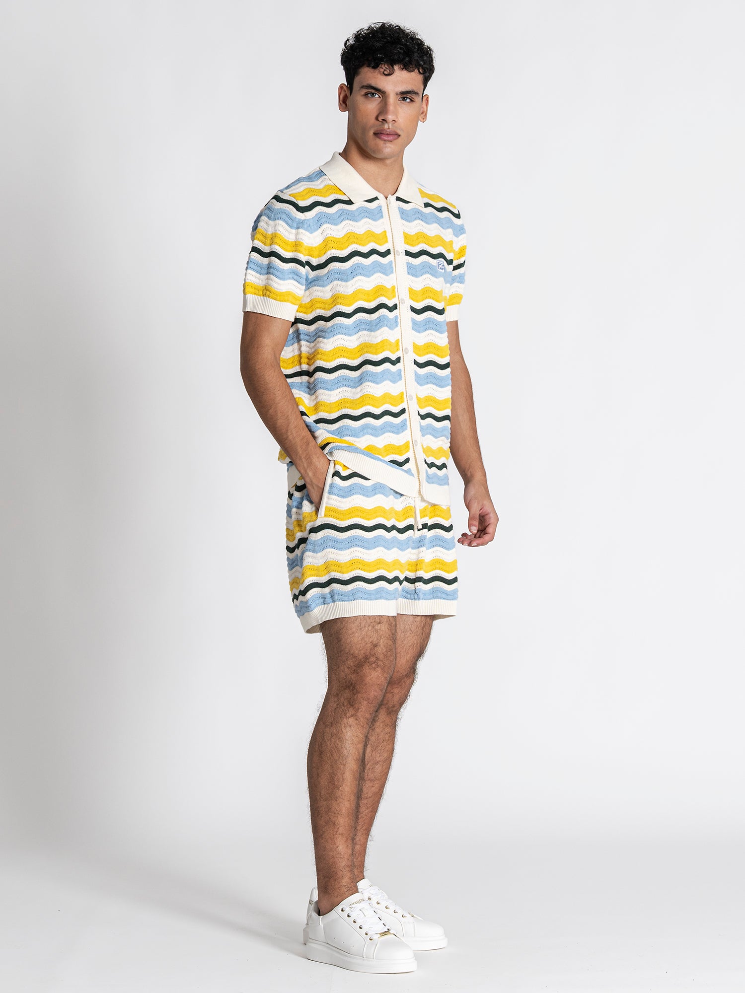 Multicolor Wave Knit Set