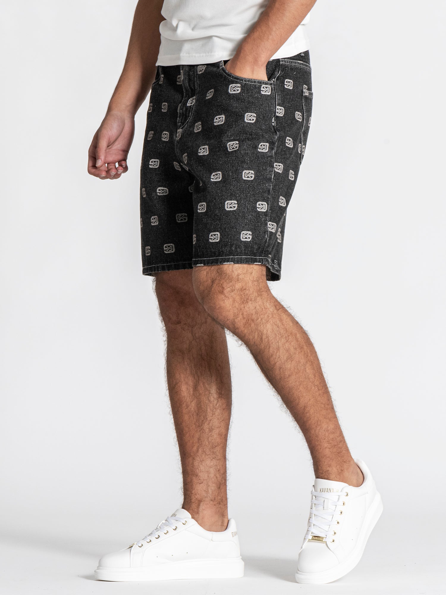 Grey GK Denim Shorts