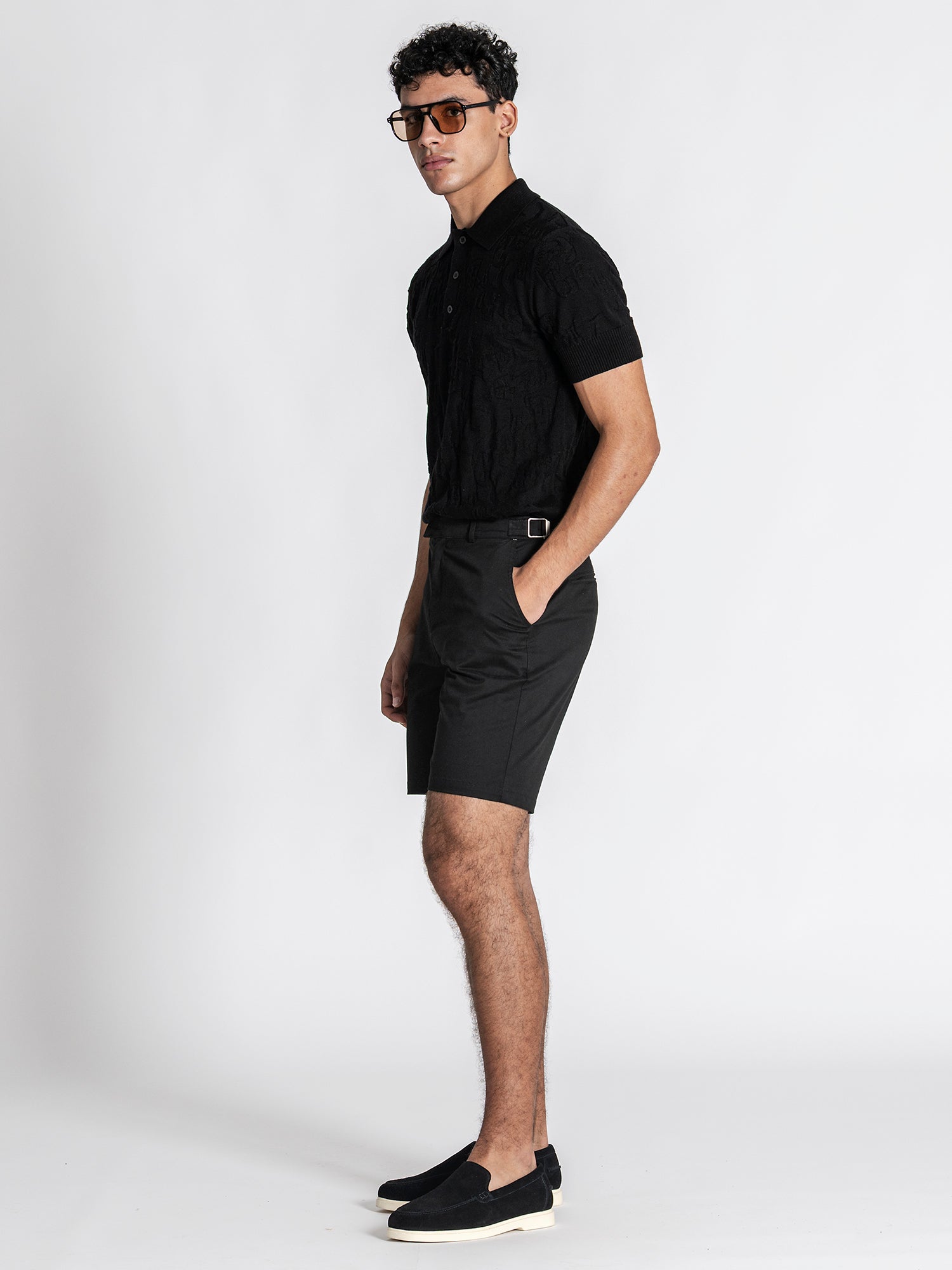 Black Majestic Knit Polo