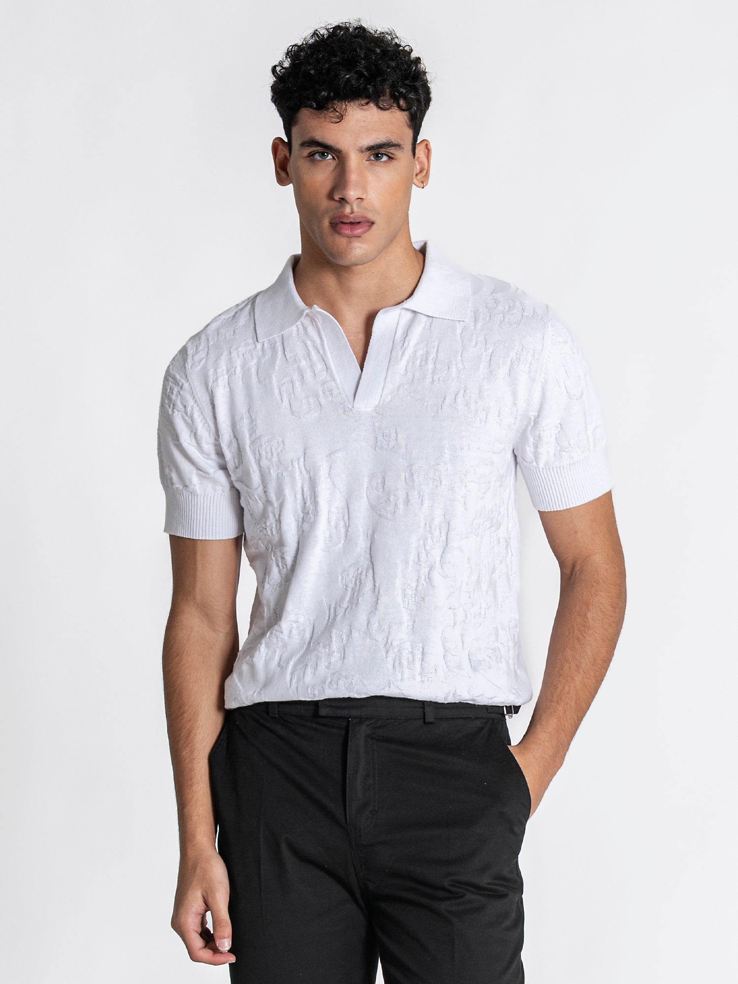 White Majestic Knit Polo