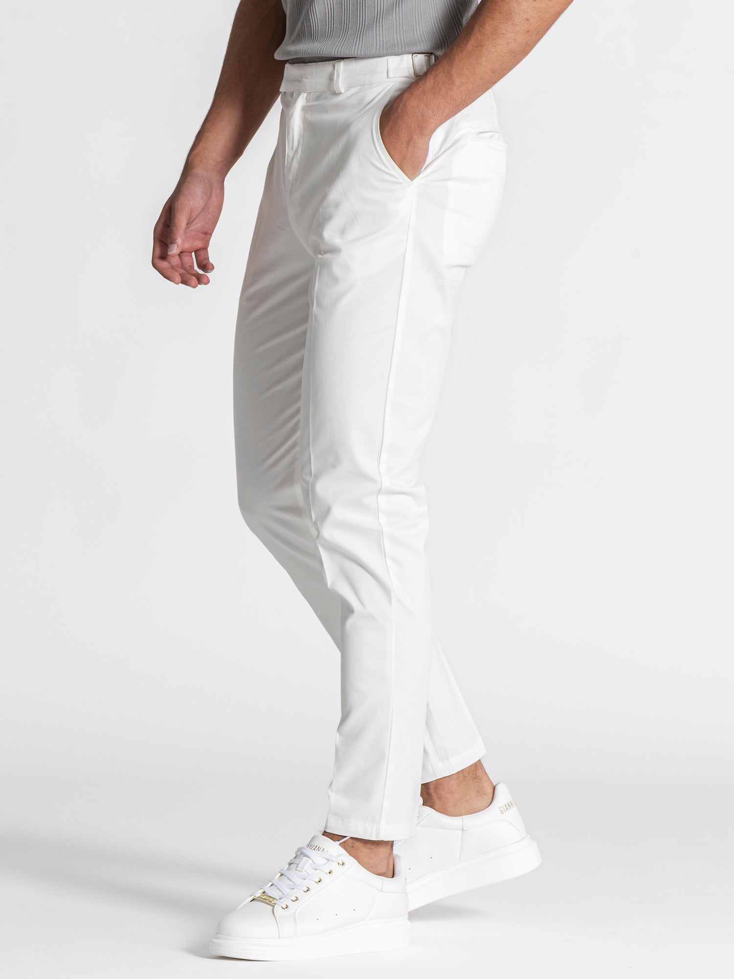 White Lock Chino Pants