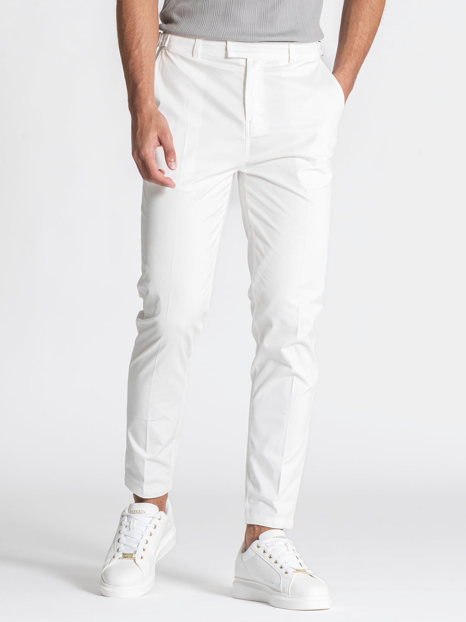White Lock Chino Pants