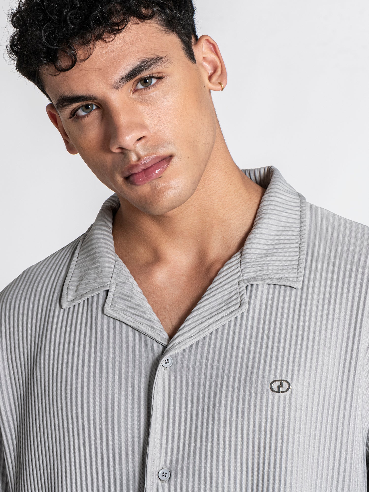 Grey GG Cuban Shirt