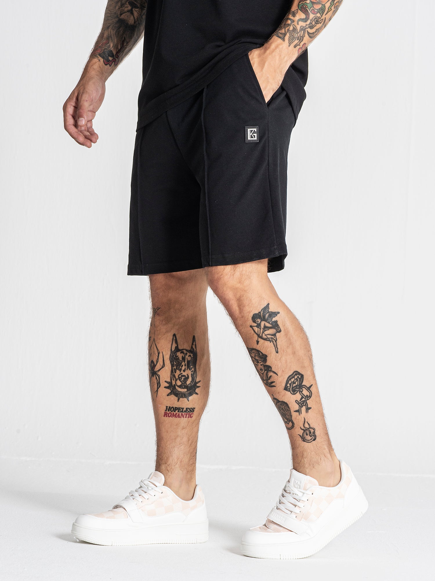 Black GK Piquet Shorts