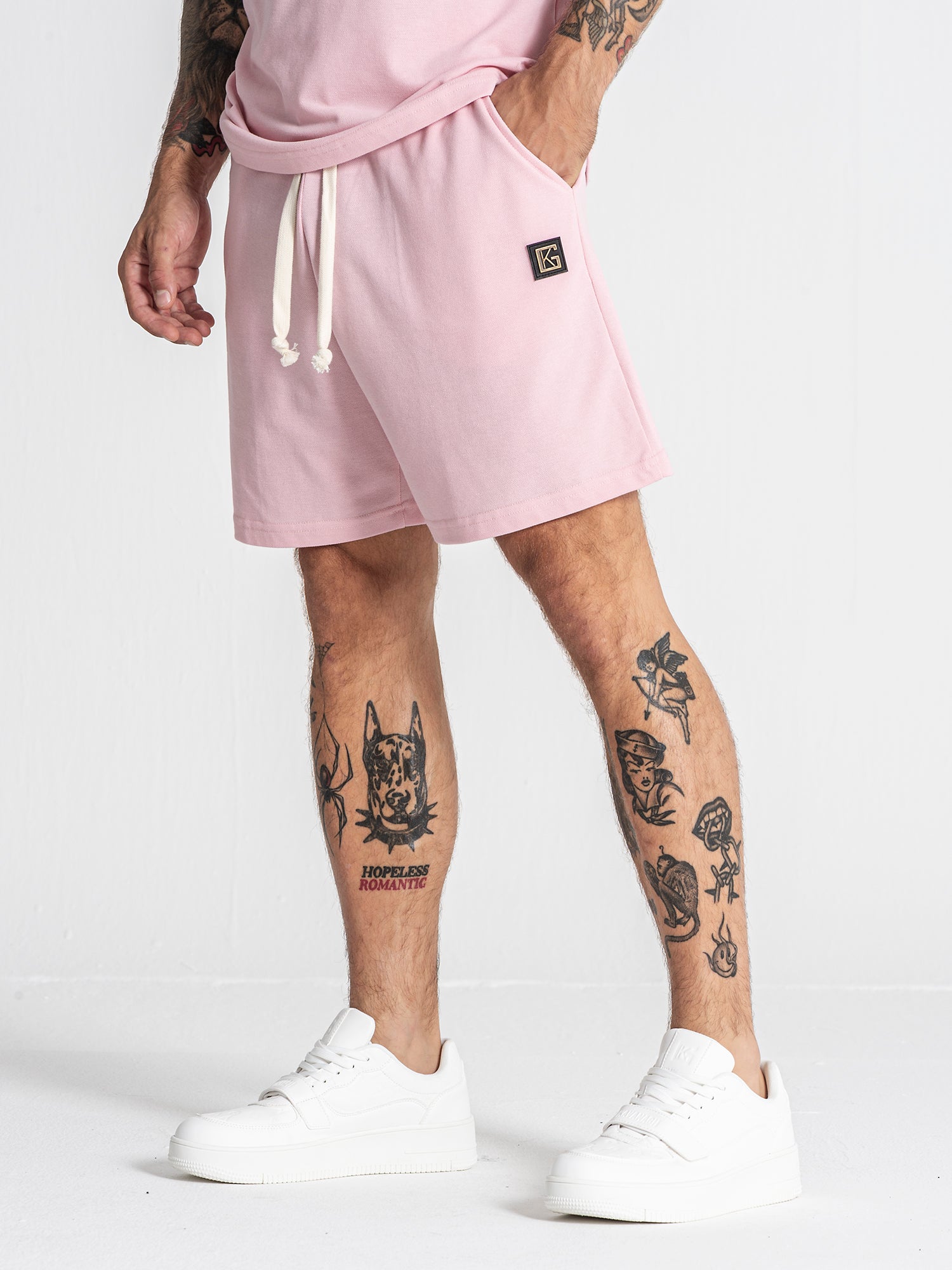 Light Pink Texture Shorts