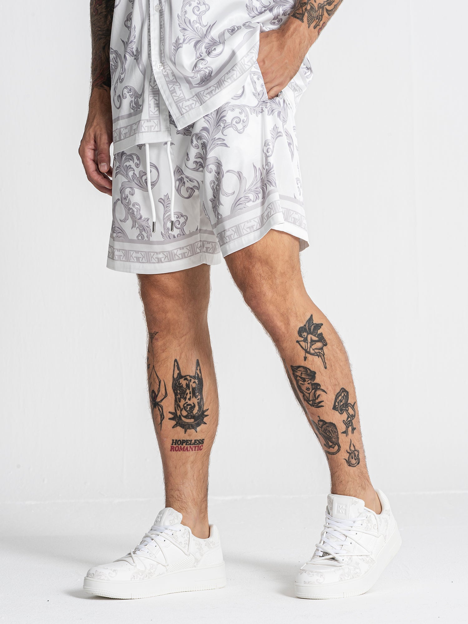 White Majestic Satin Shorts