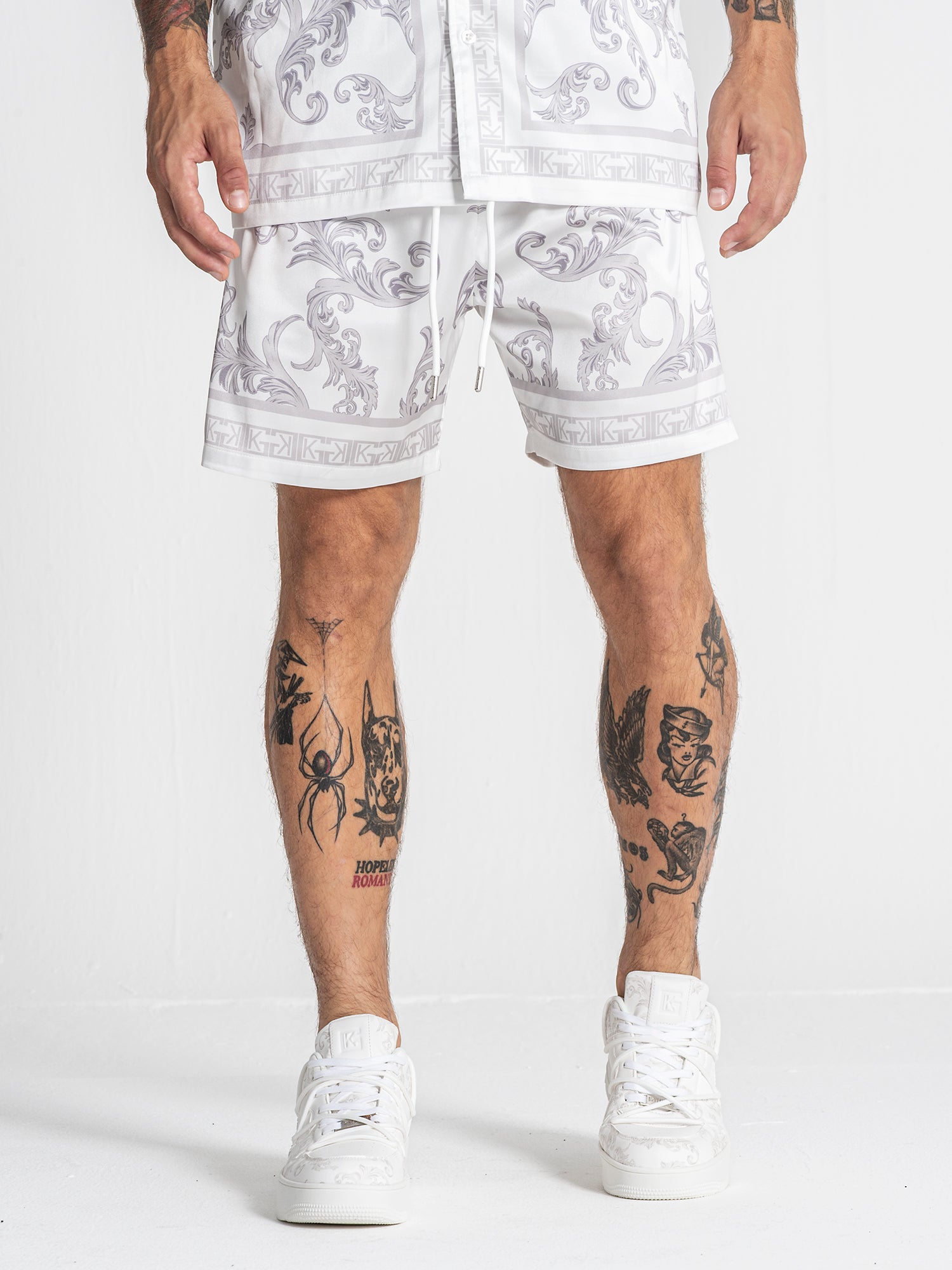 White Majestic Satin Shorts