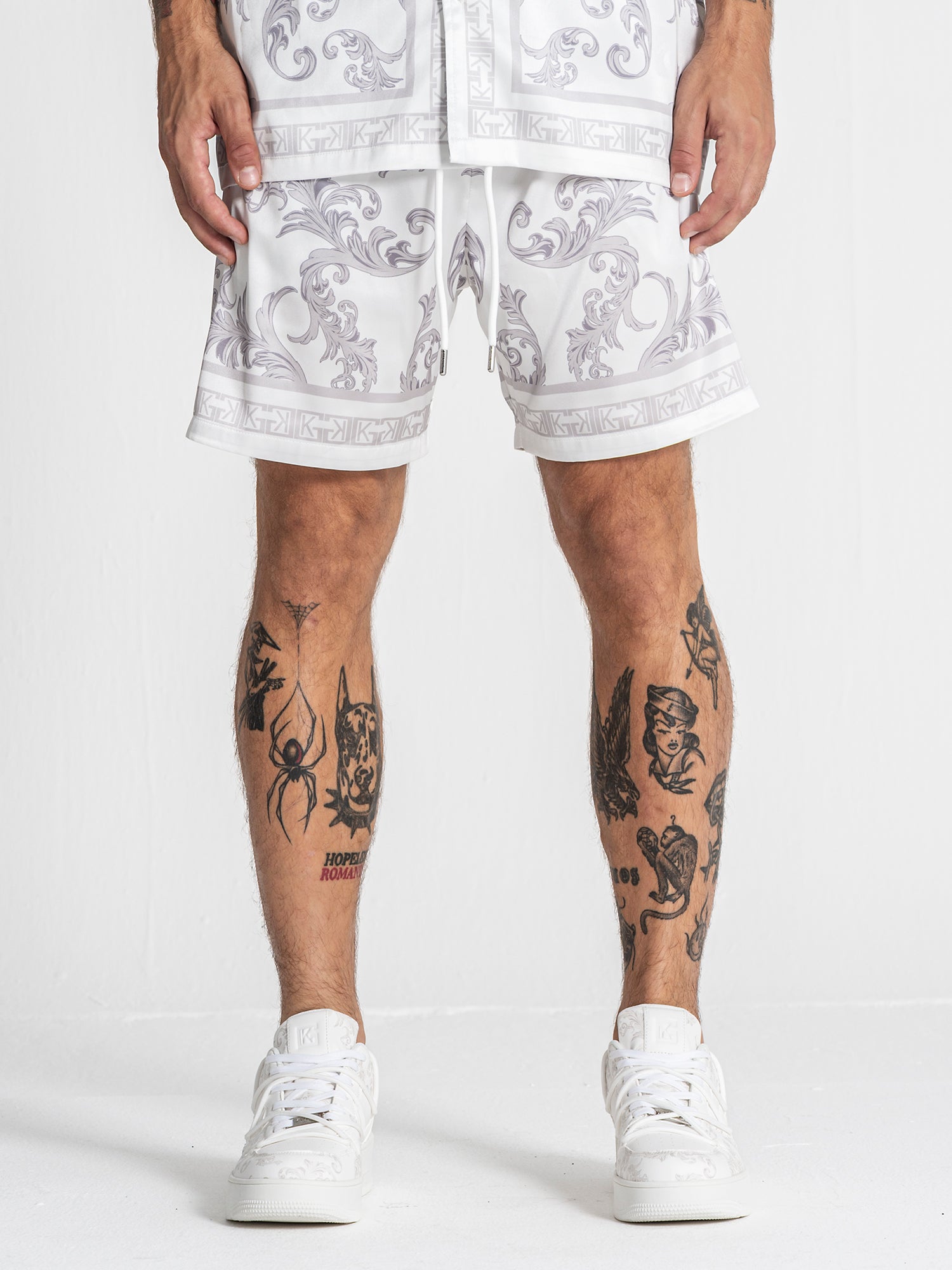 White Majestic Satin Shorts