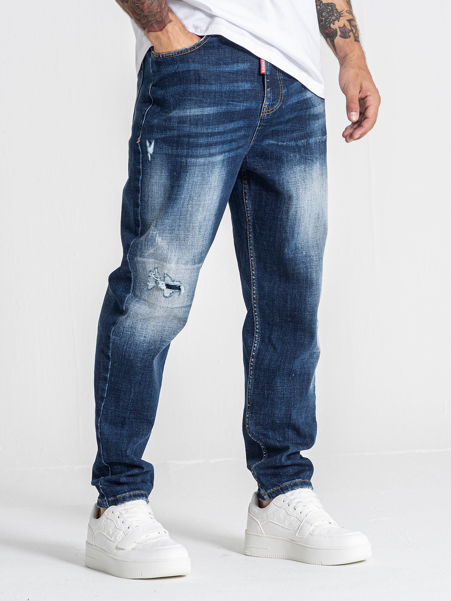 Dark Blue Rock Carrot Jeans