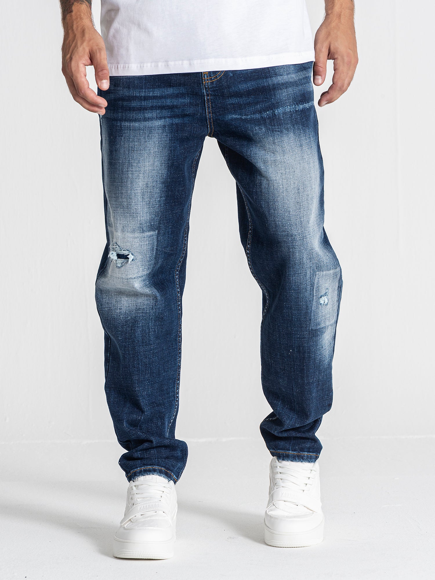 Dark Blue Rock Carrot Jeans