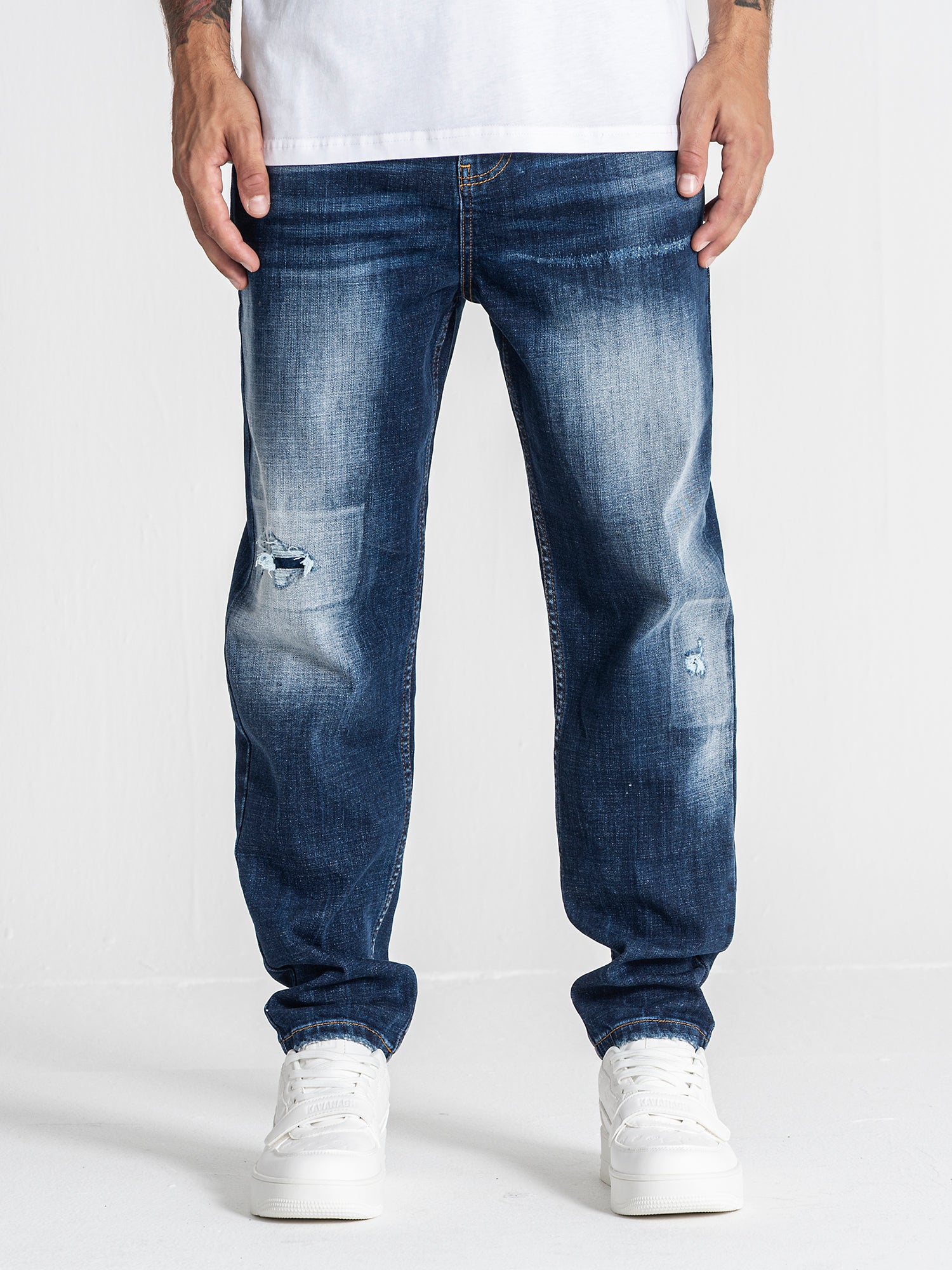 Dark Blue Rock Carrot Jeans