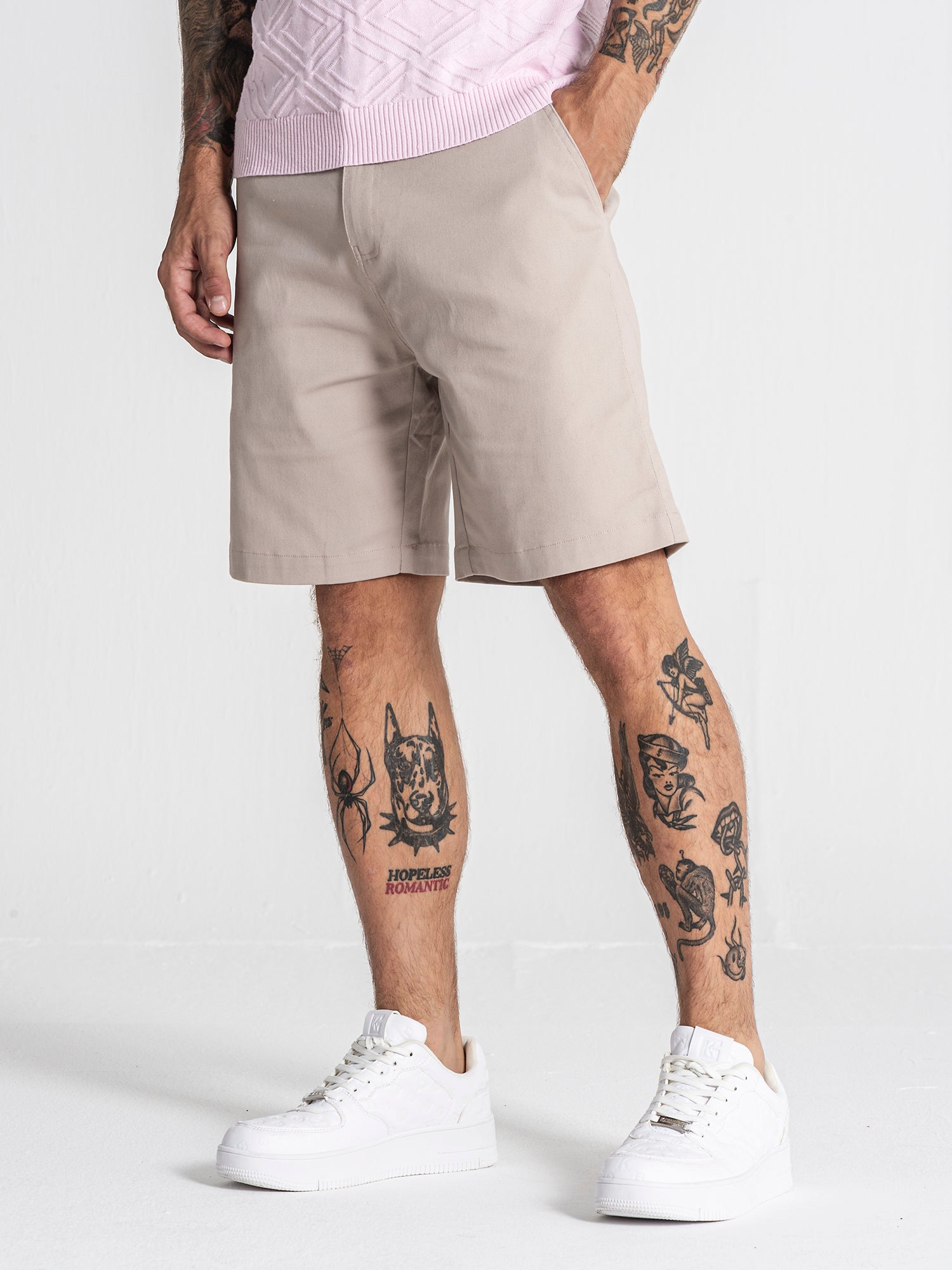 Beige GK Chino Shorts