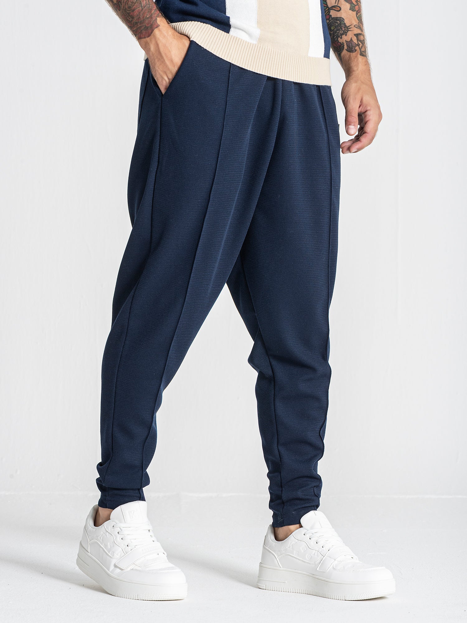 Blue Texture Pants