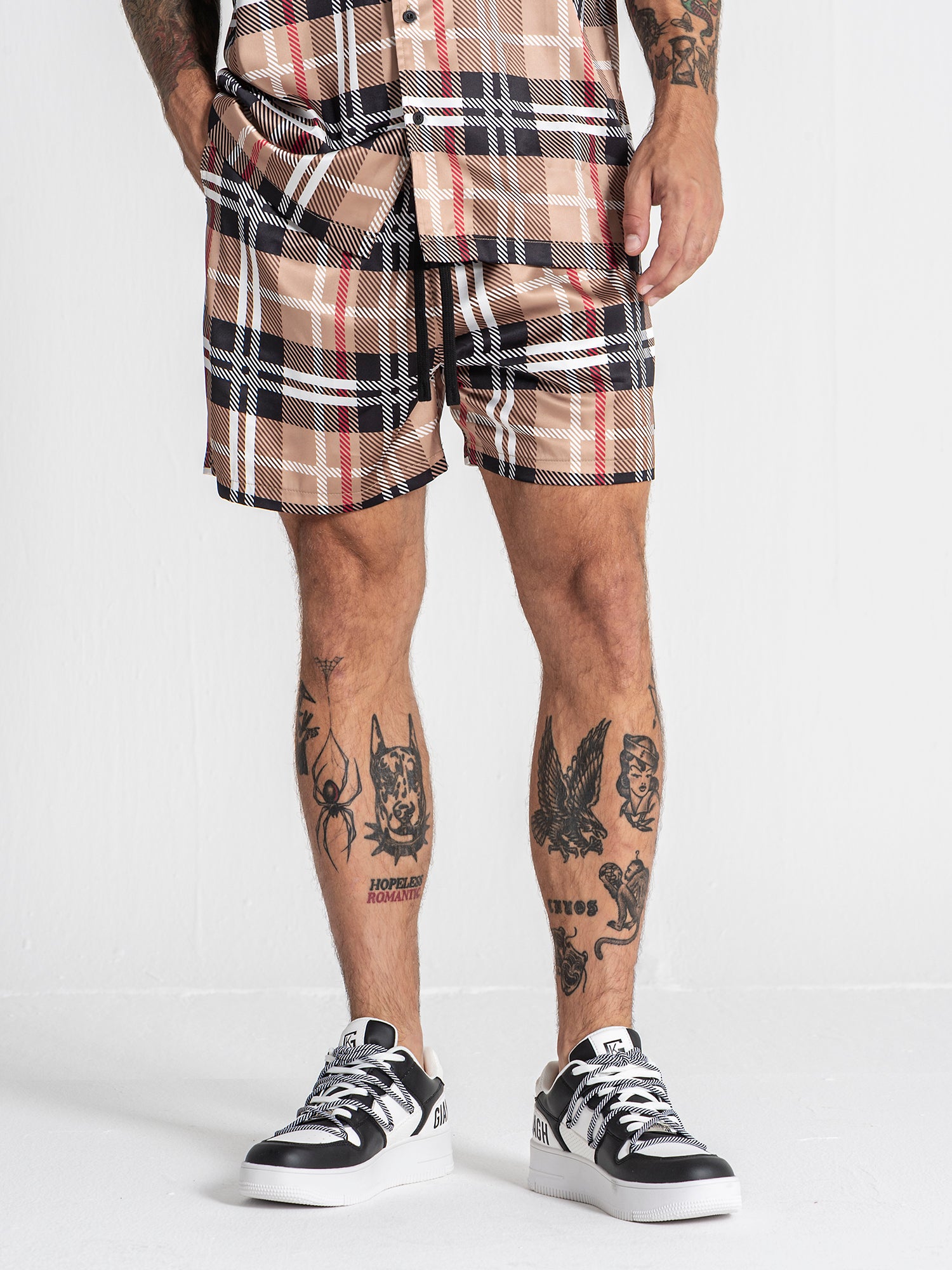 Multicolor British Satin Shorts