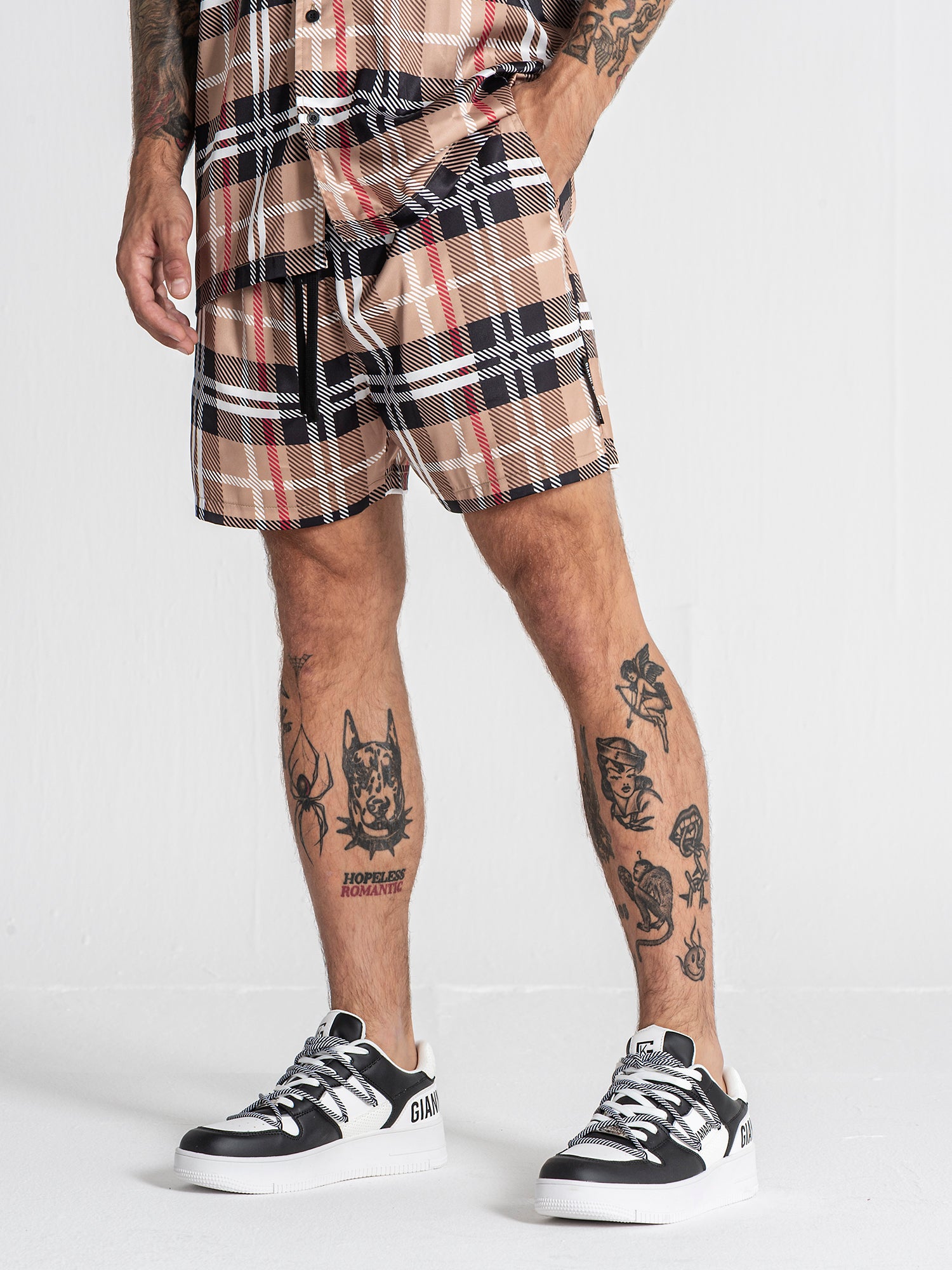 Multicolor British Satin Shorts