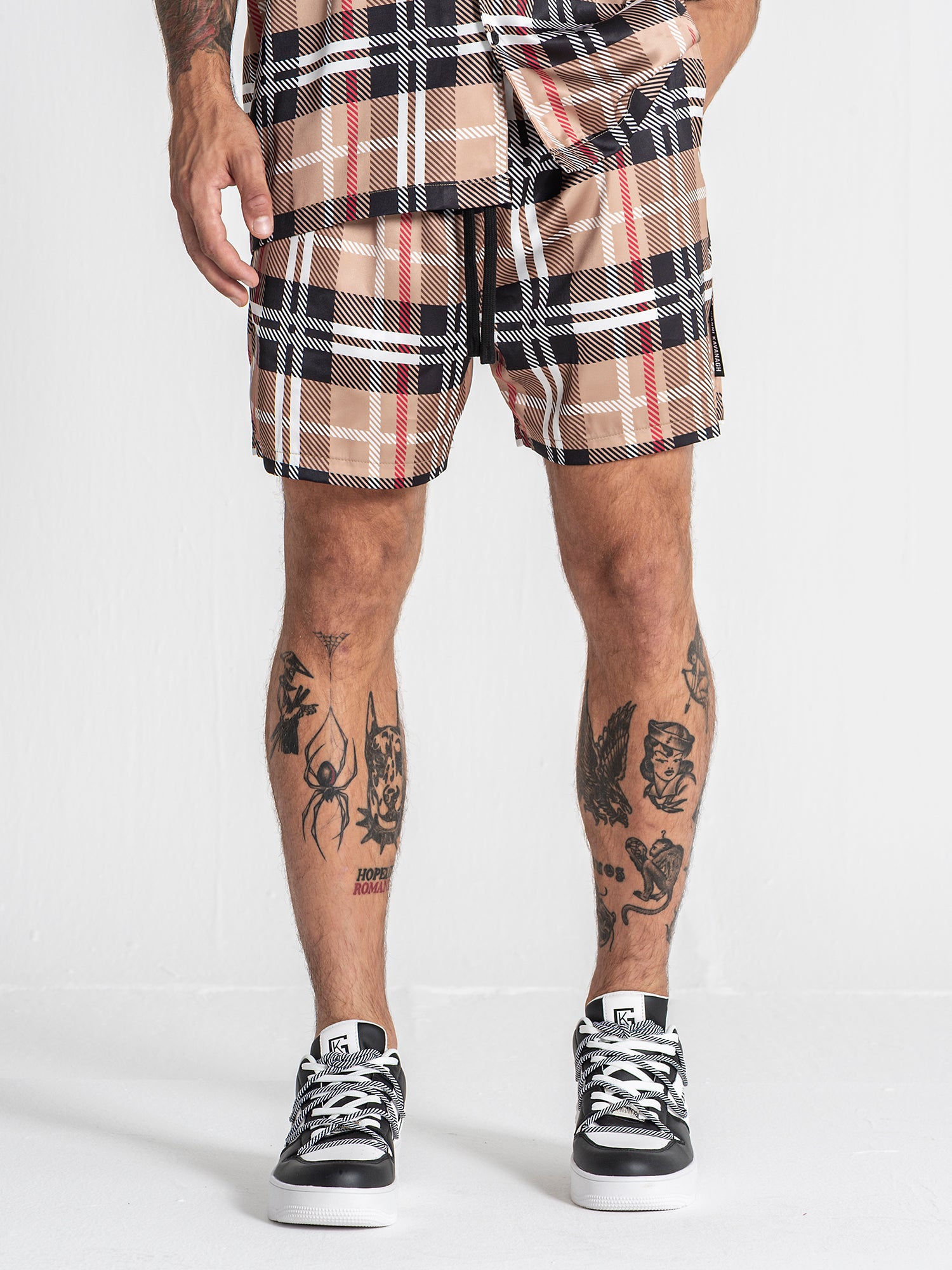 Multicolor British Satin Shorts