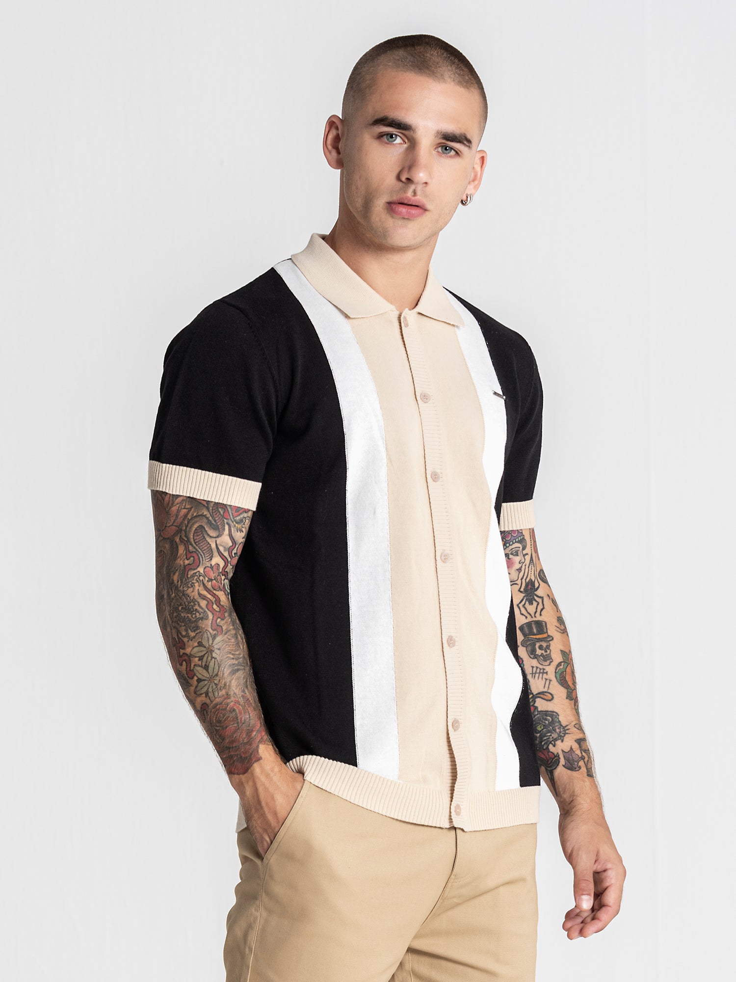 Black Tower Knit Shirt