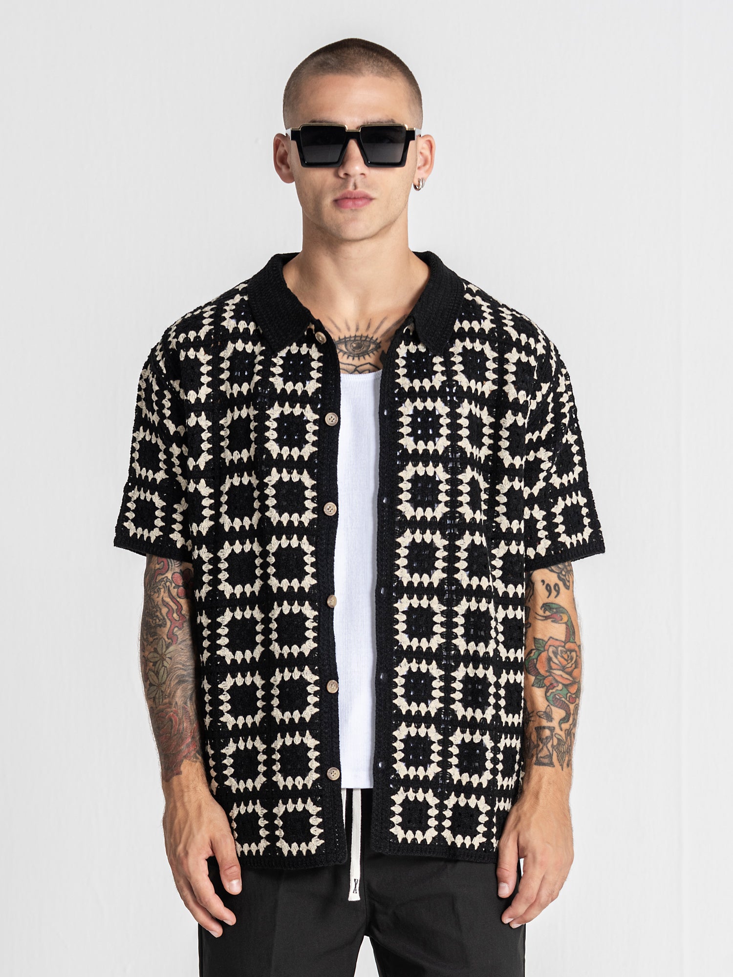 Black Nature Knit Shirt