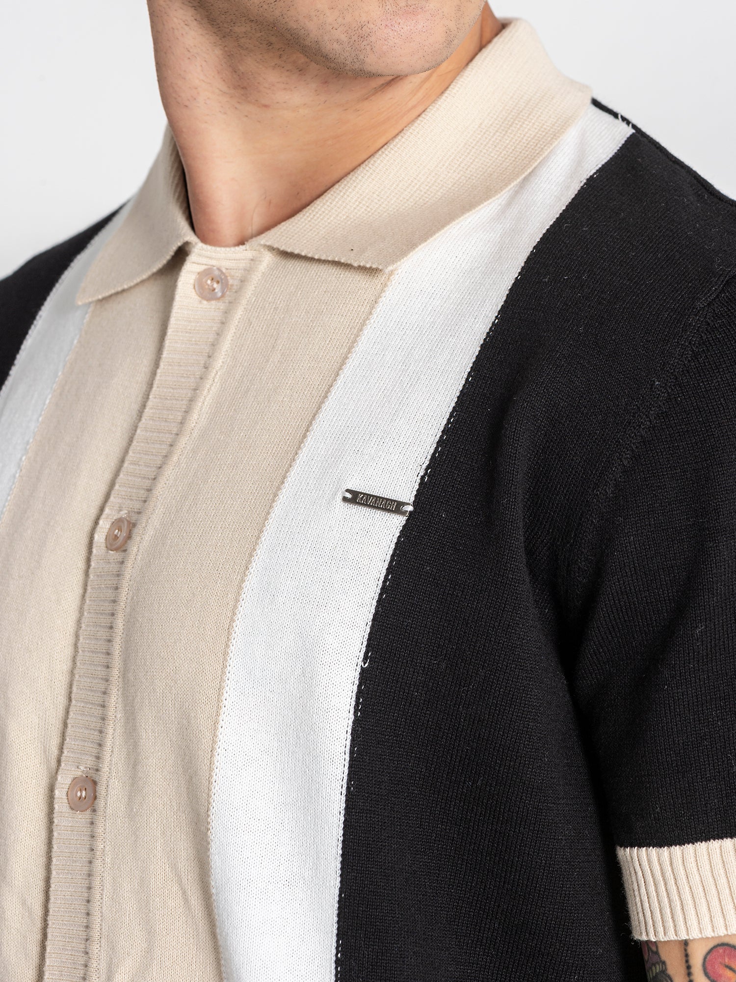 Black Tower Knit Shirt