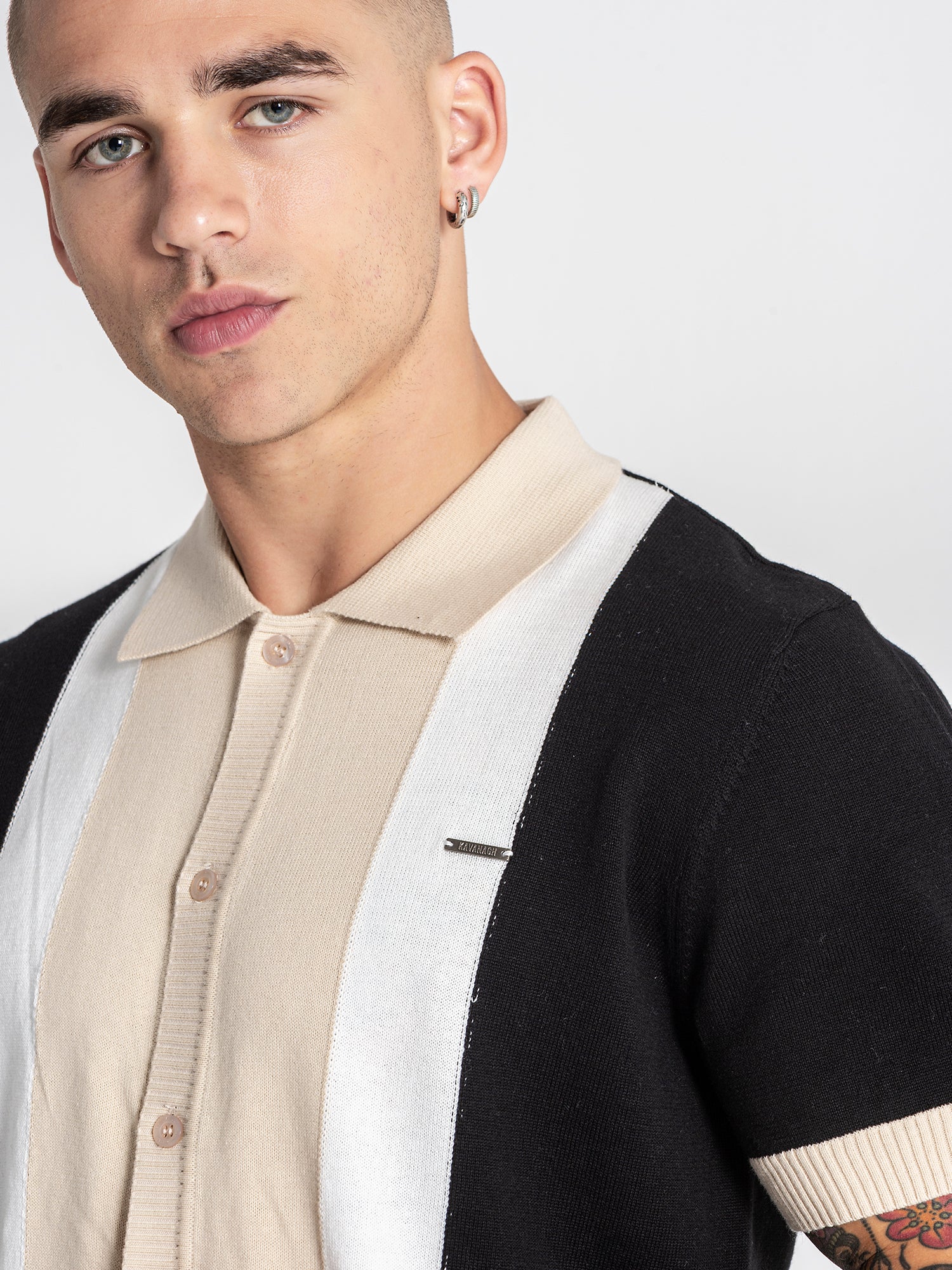 Black Tower Knit Shirt