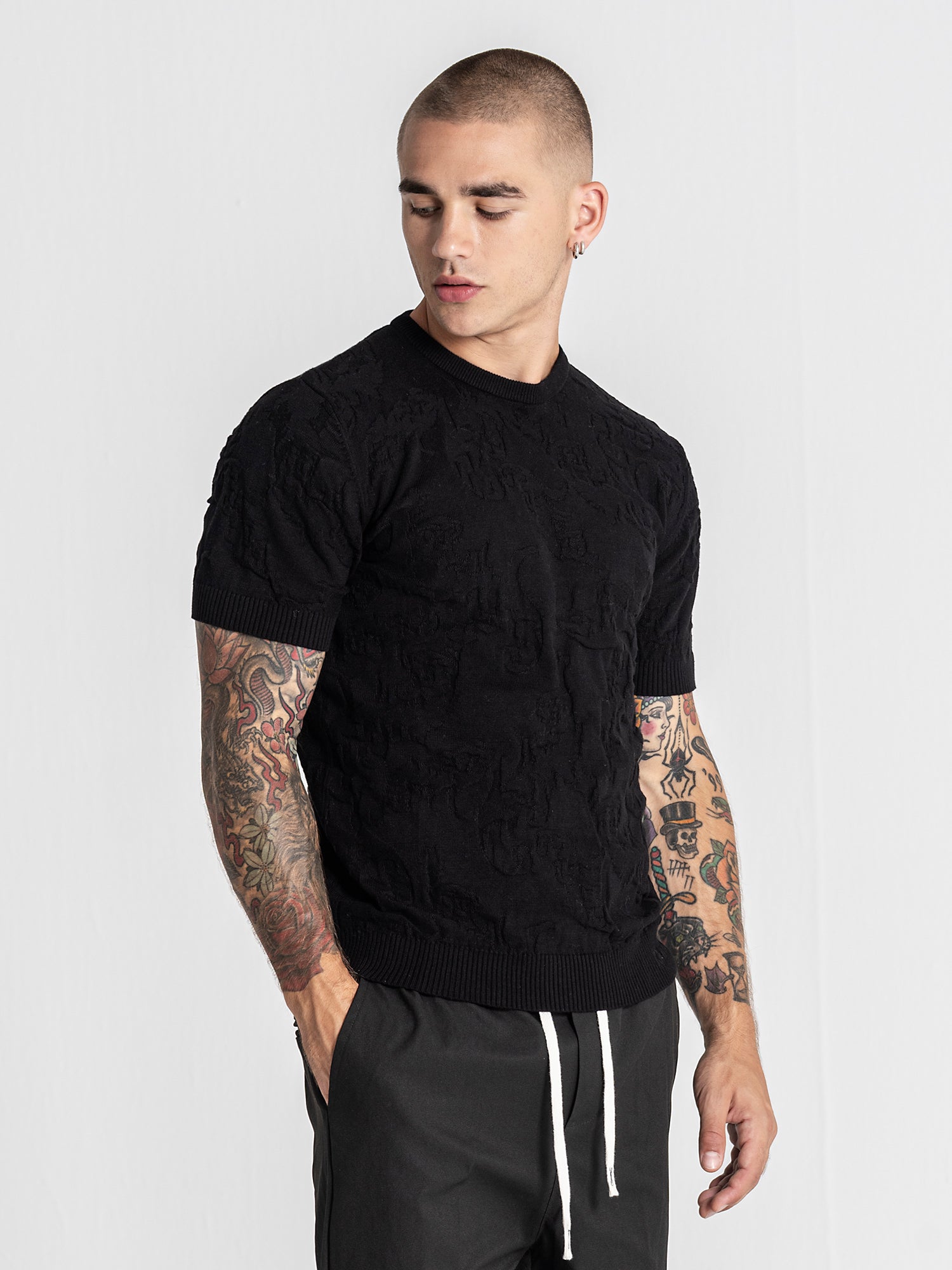 Black Majestic Knit Tee