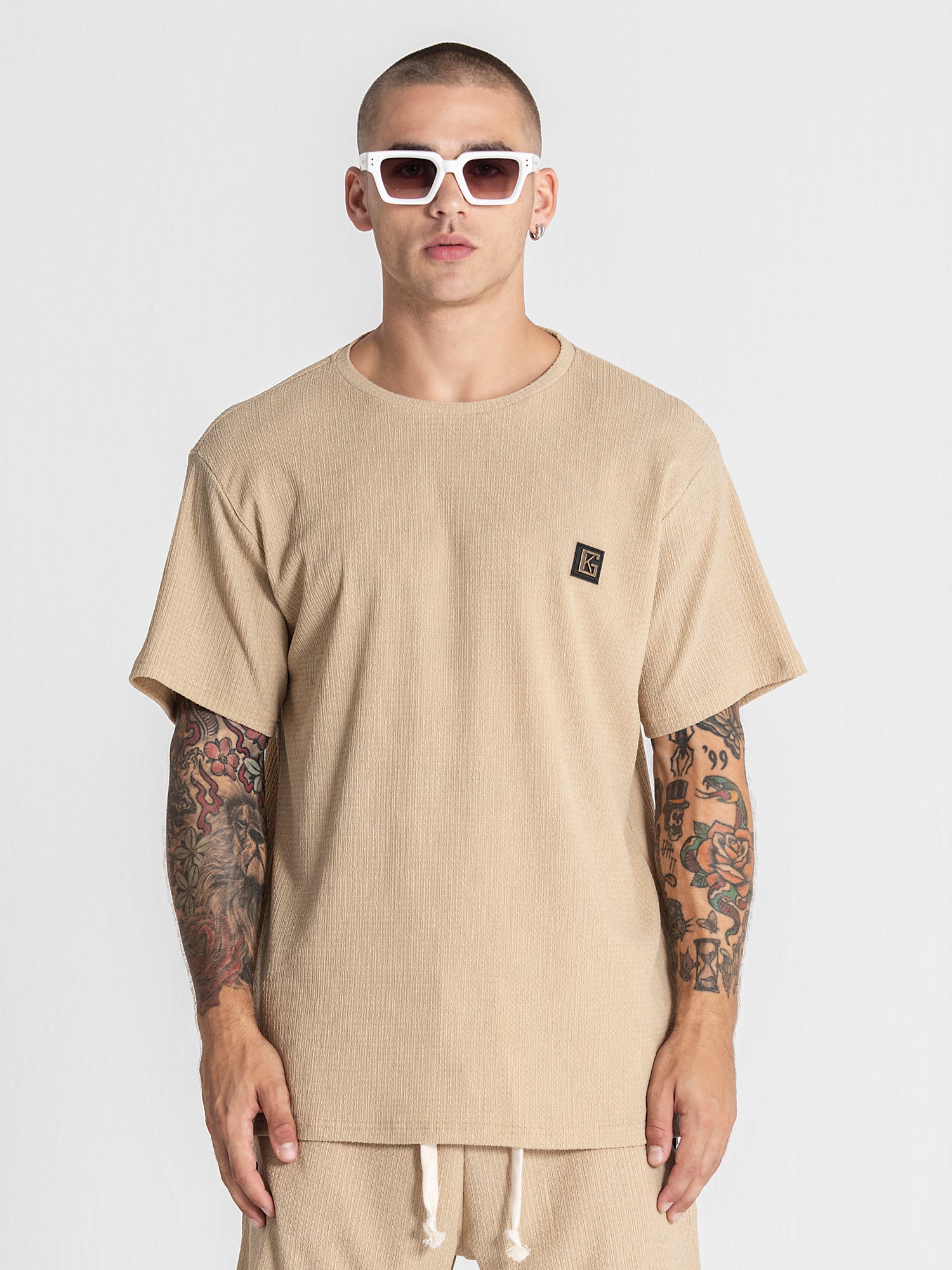 Beige Texture Tee