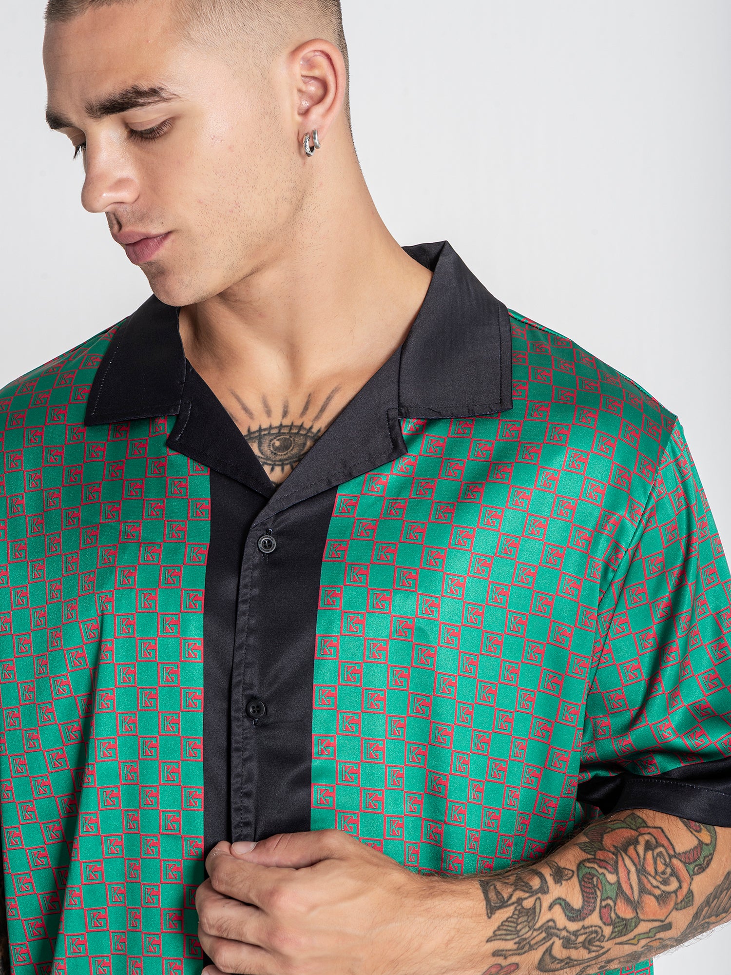 Green GK Mania Satin Shirt