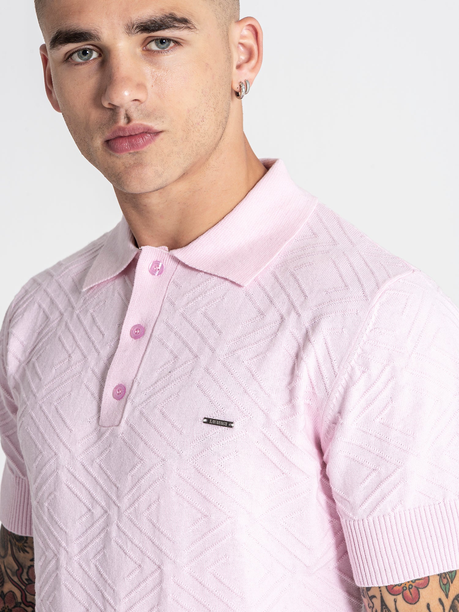 Light Pink Classy Knit Polo