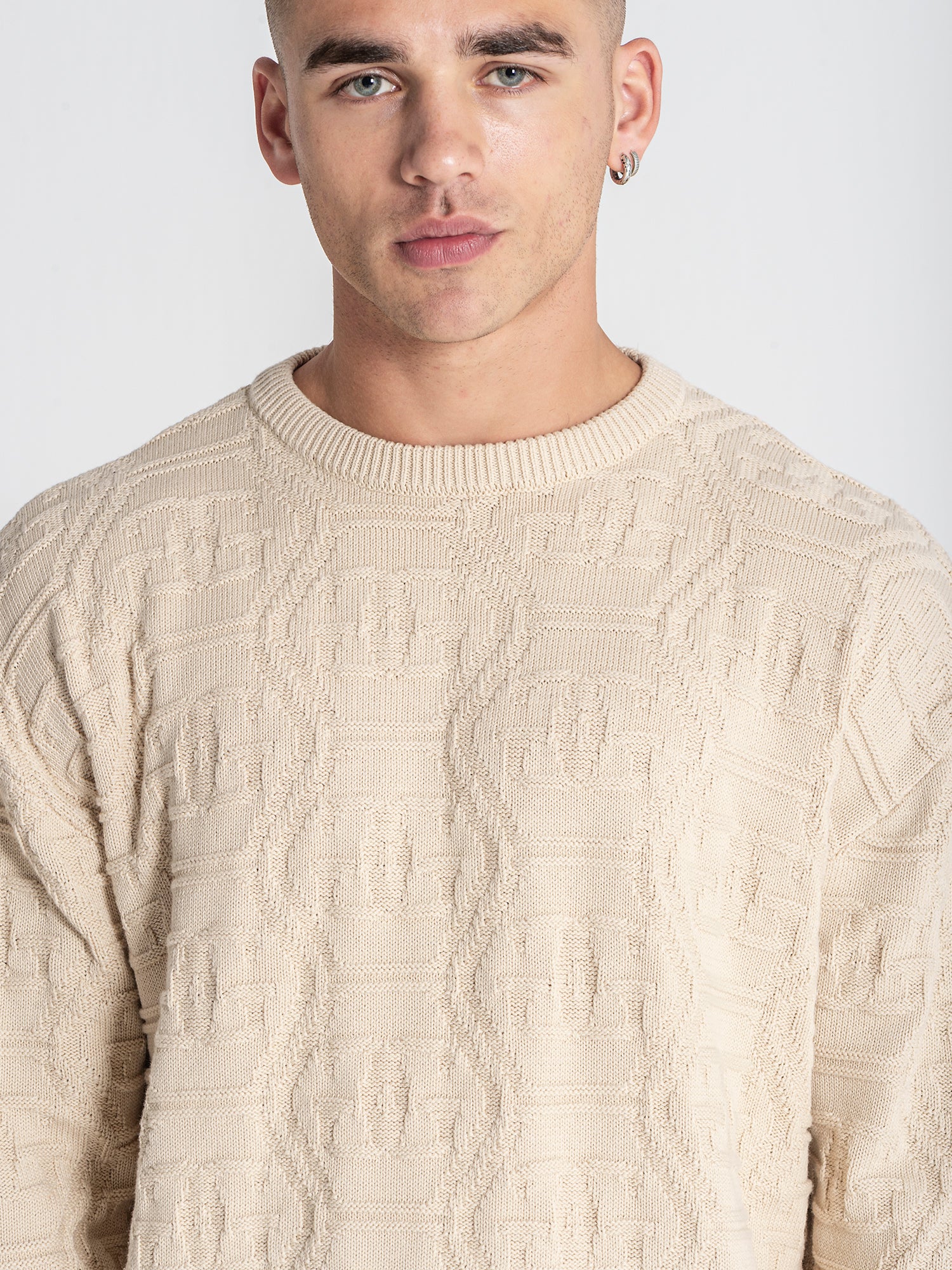 Beige GG Knit Sweater