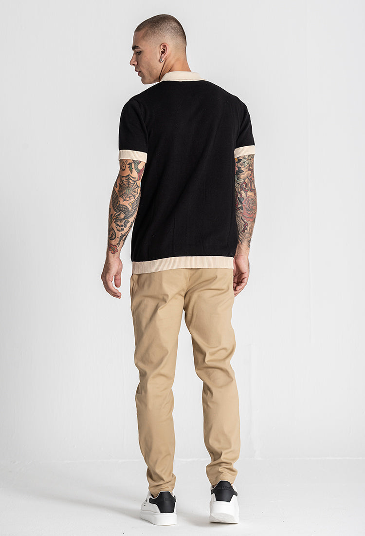 Black Tower Knit Shirt